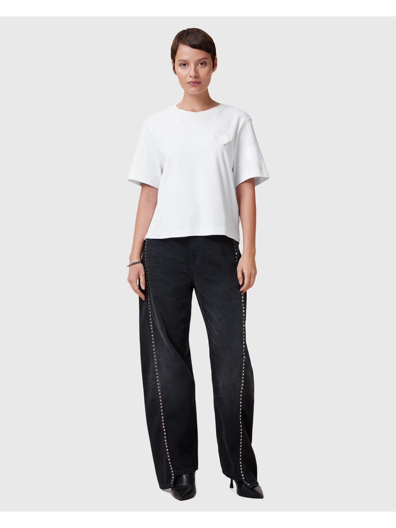 Image 3 of 6 of AllSaints Lover Lisa T-Shirt - White