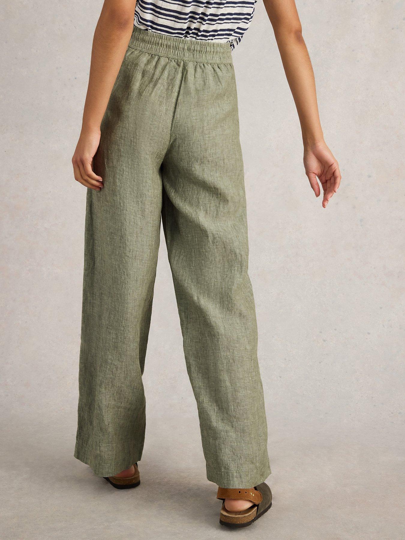 white-stuff-belle-linen-wide-leg-trouser-greenstillFront