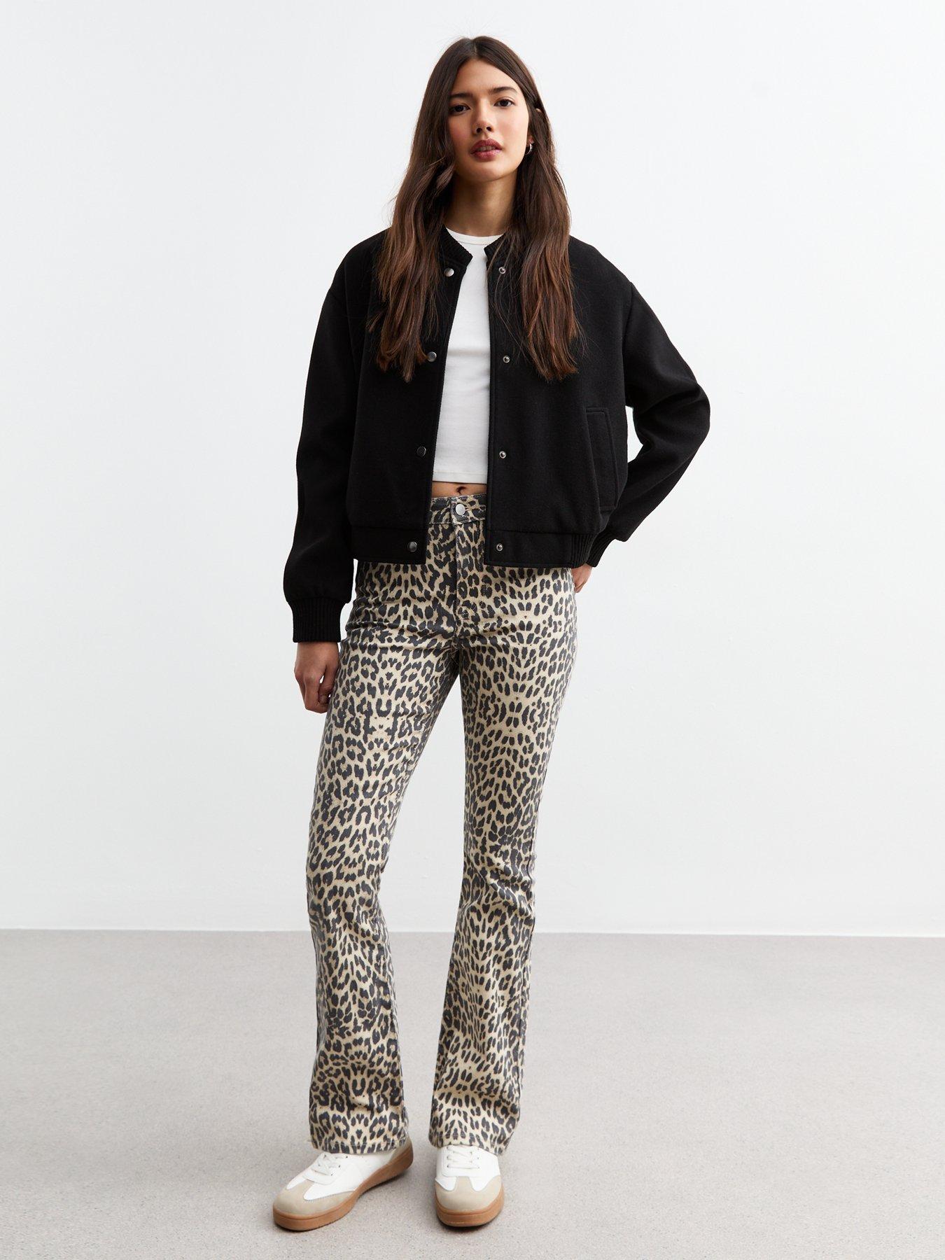 new-look-brown-leopard-print-bootcut-jeansback