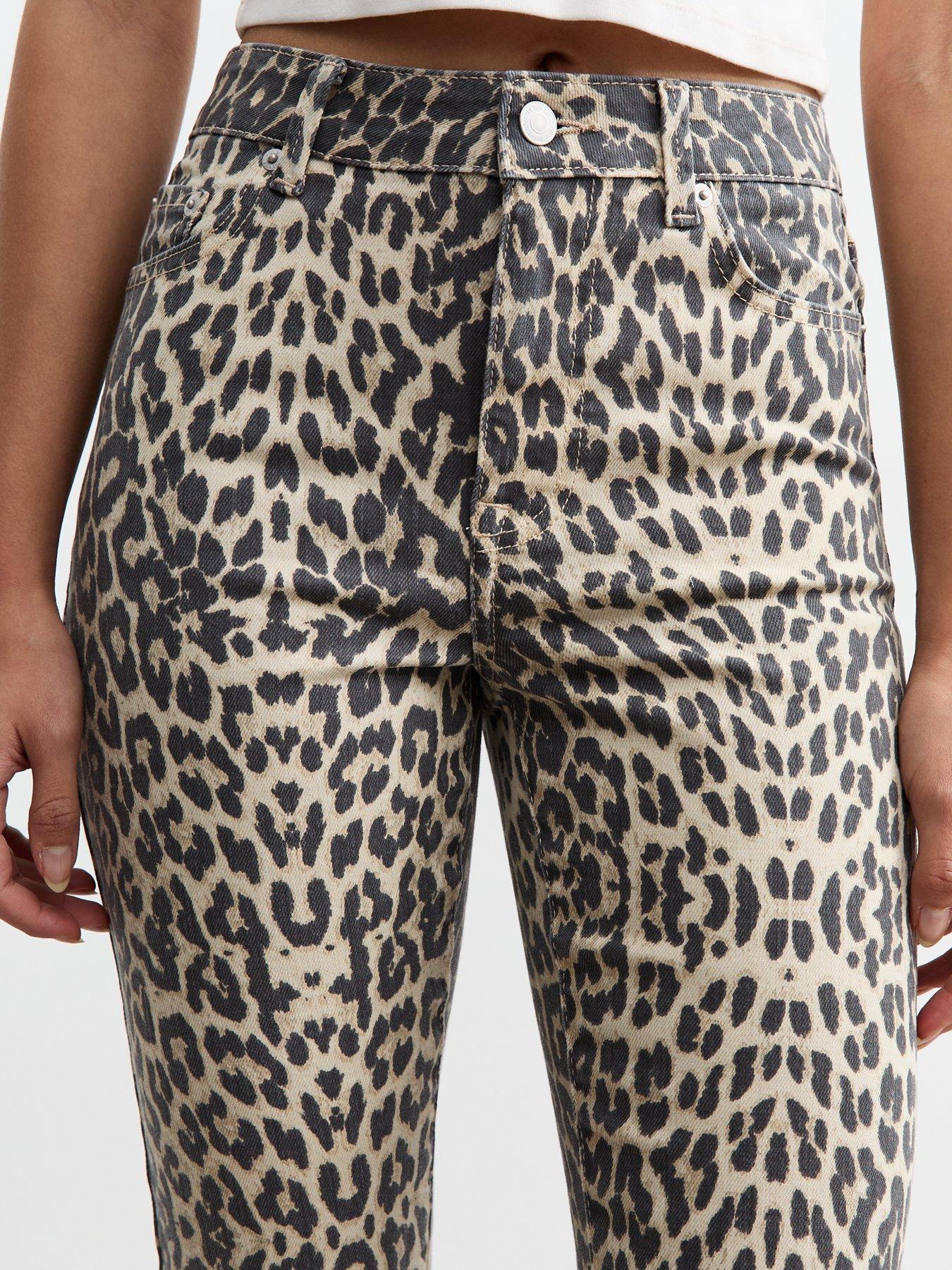 new-look-brown-leopard-print-bootcut-jeansdetail