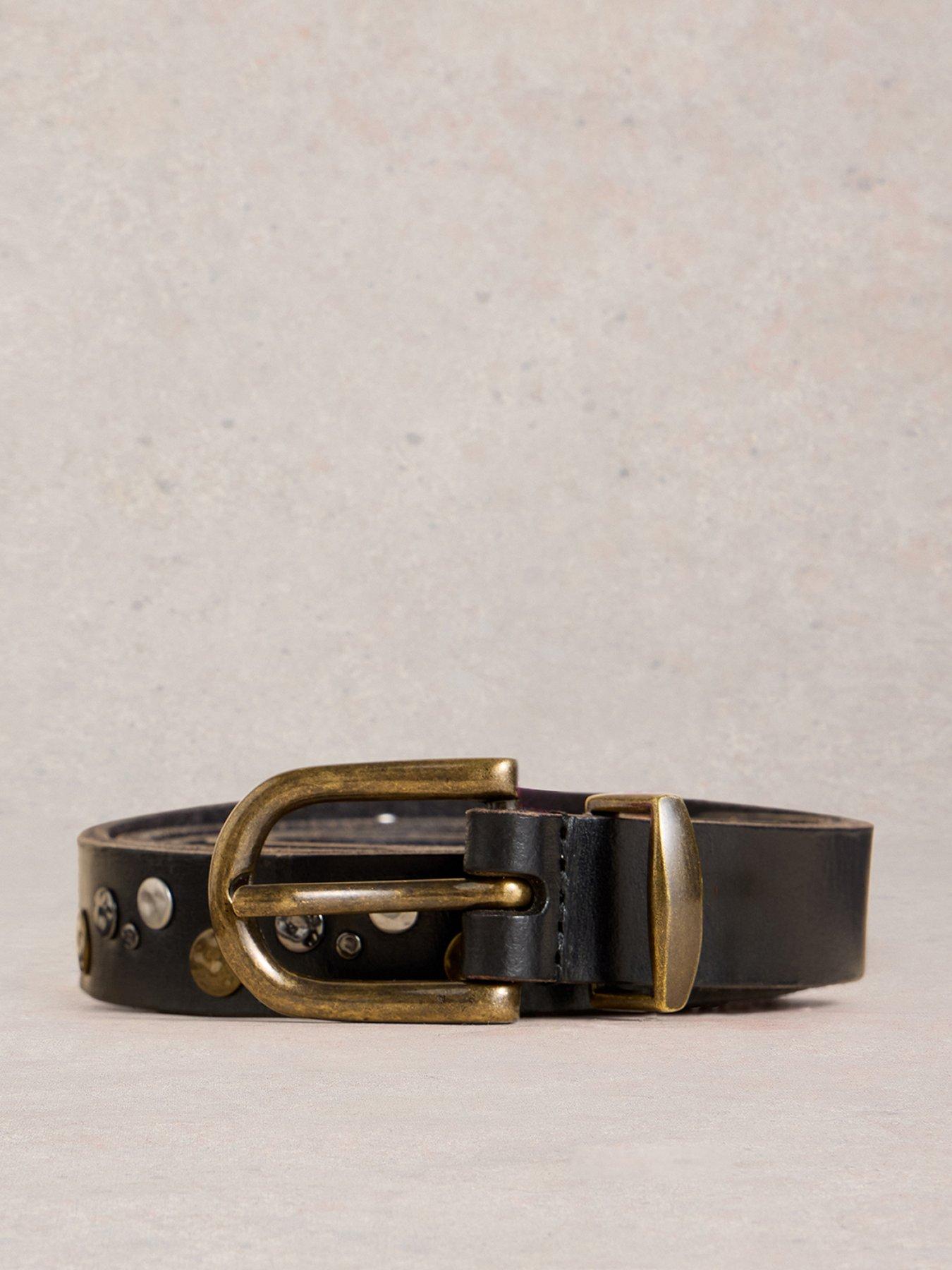White Stuff Studded Western Belt - Black