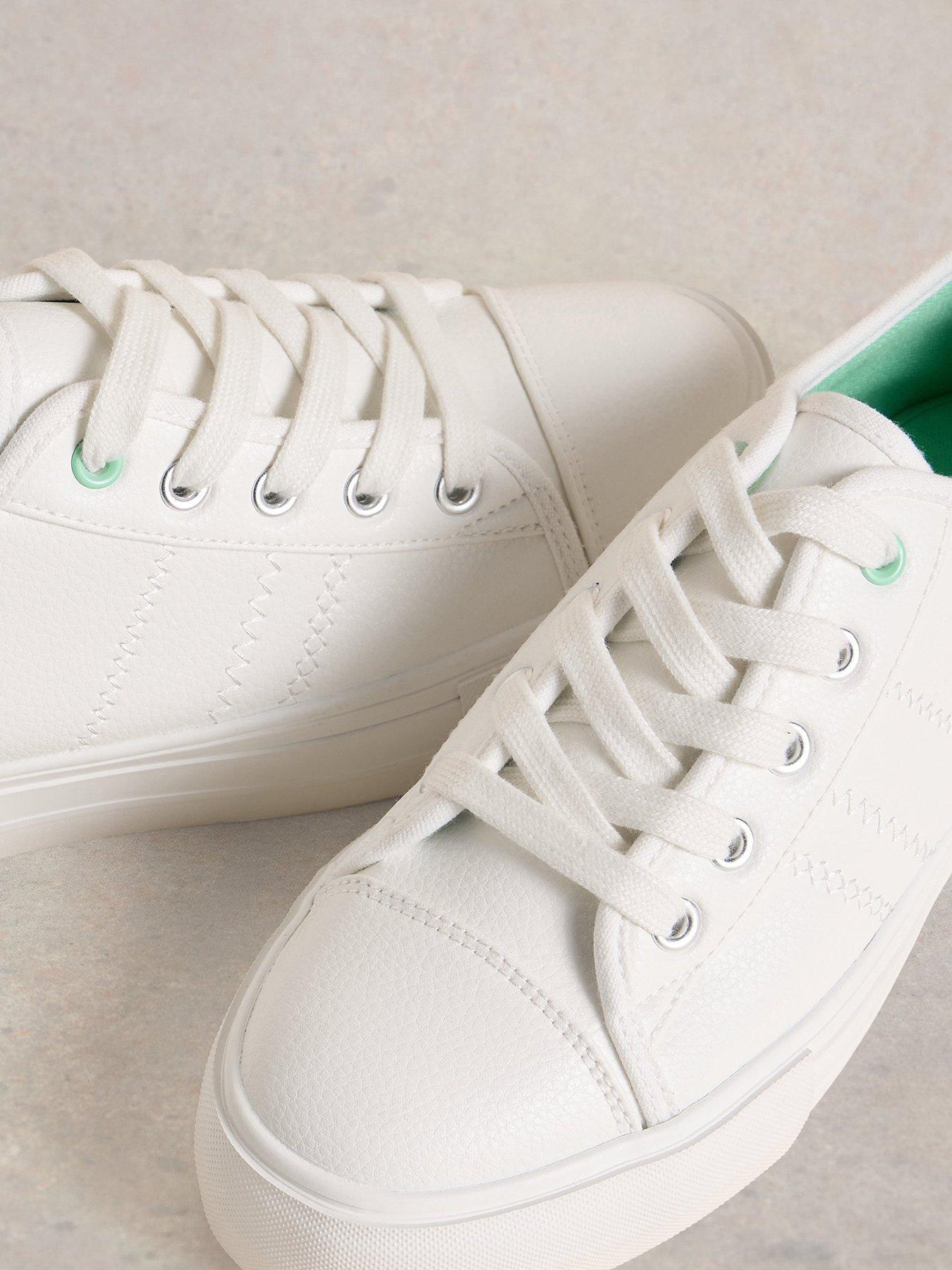 Image 4 of 4 of White Stuff Pippa Flatform Trainer - White