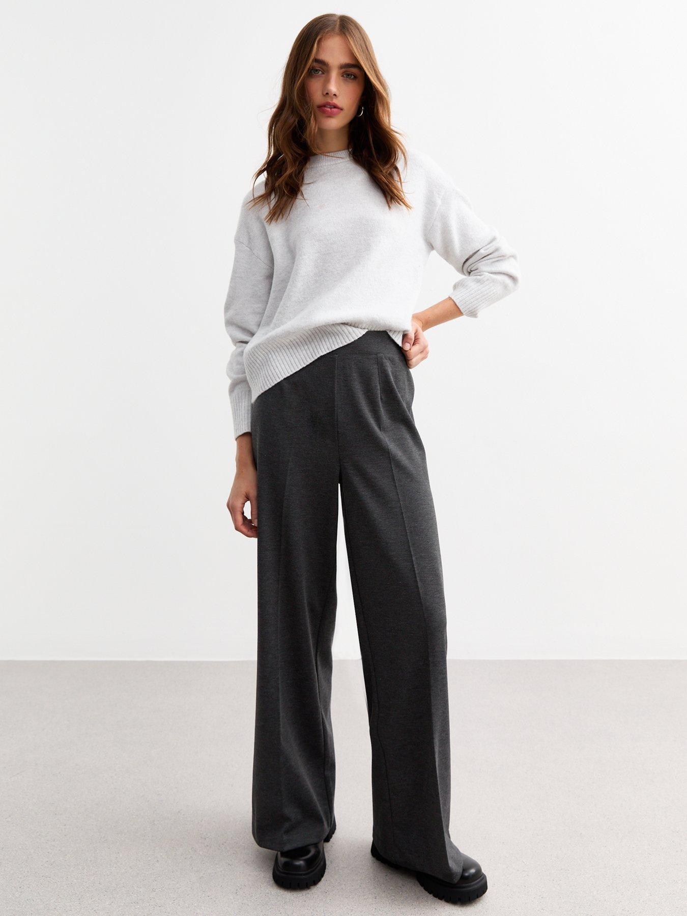 new-look-dark-grey-wide-leg-jersey-trousers