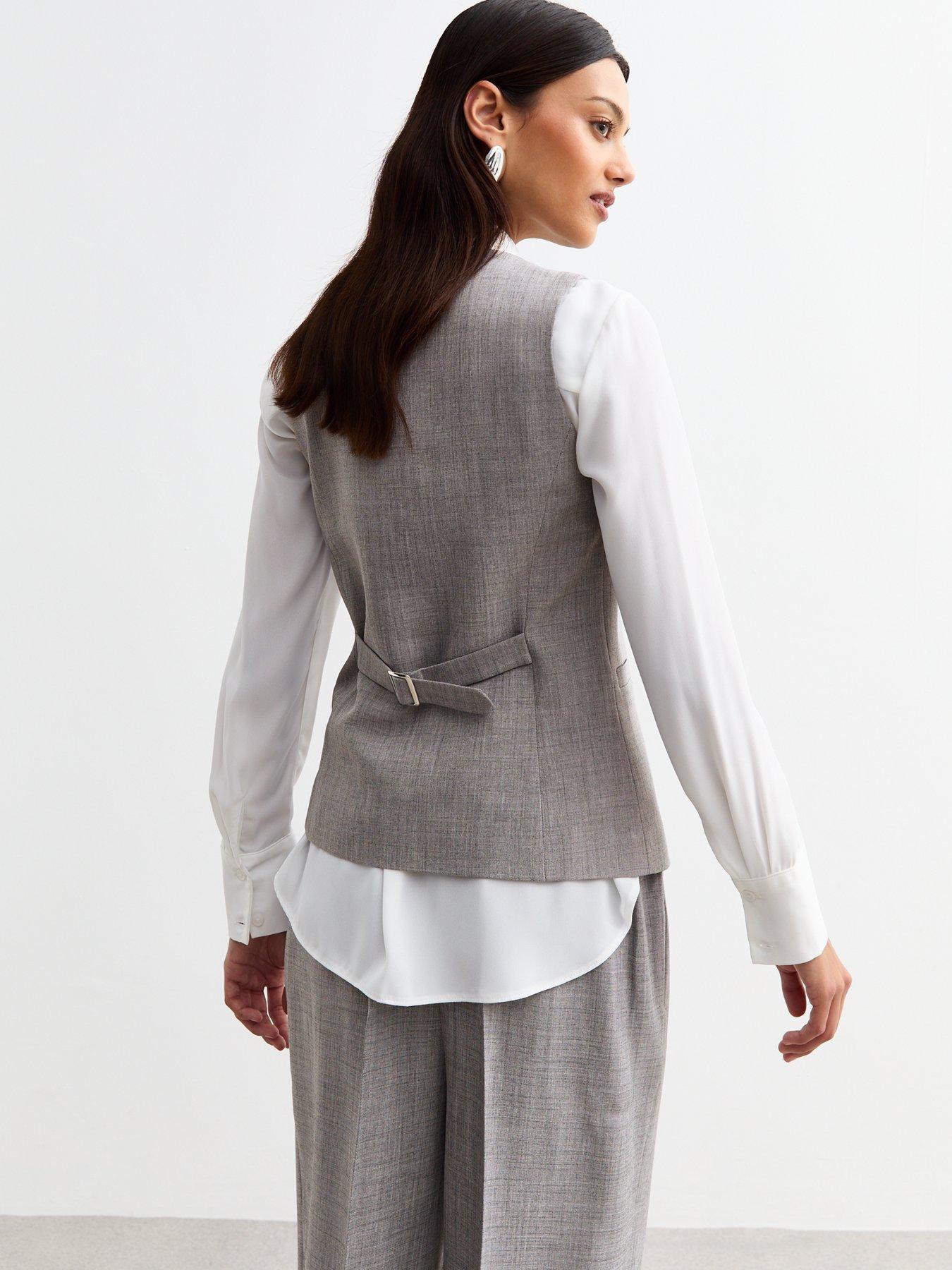 Image 2 of 6 of New Look Grey Crew Neck Waistcoat