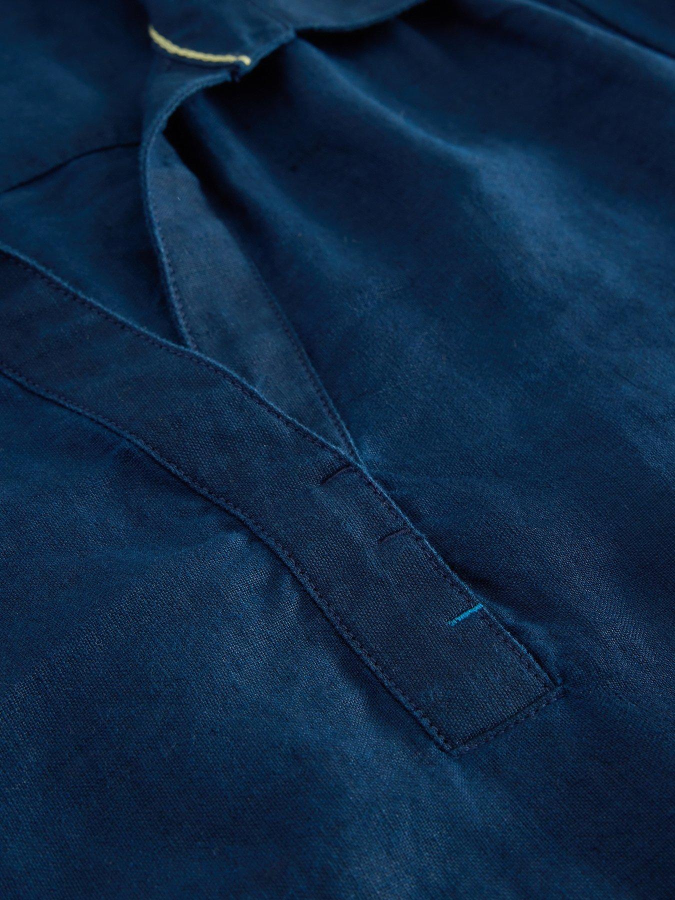 Image 6 of 6 of White Stuff Blake Linen Tunic - Navy