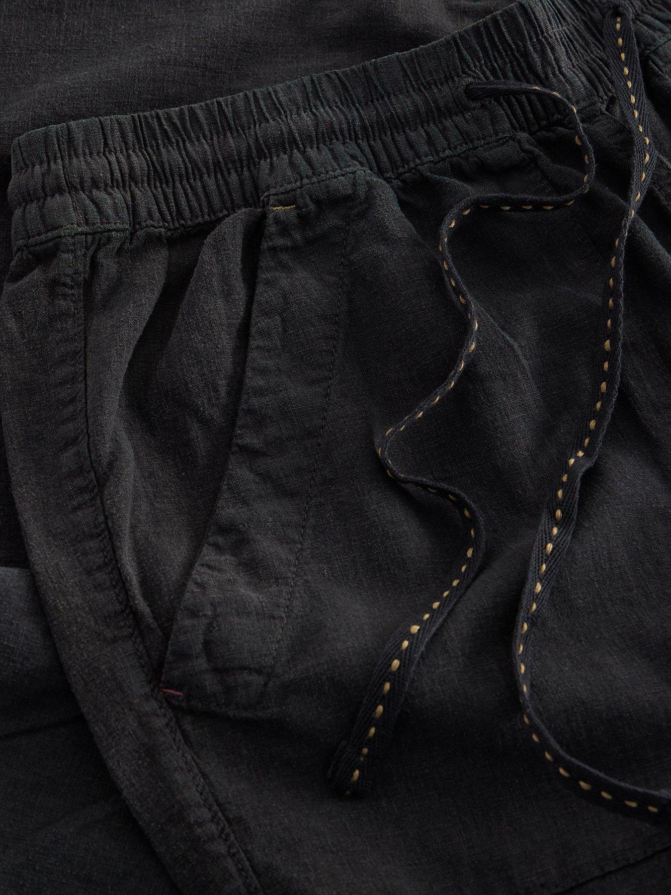 Image 6 of 6 of White Stuff Elle Linen Blend Trouser - Black
