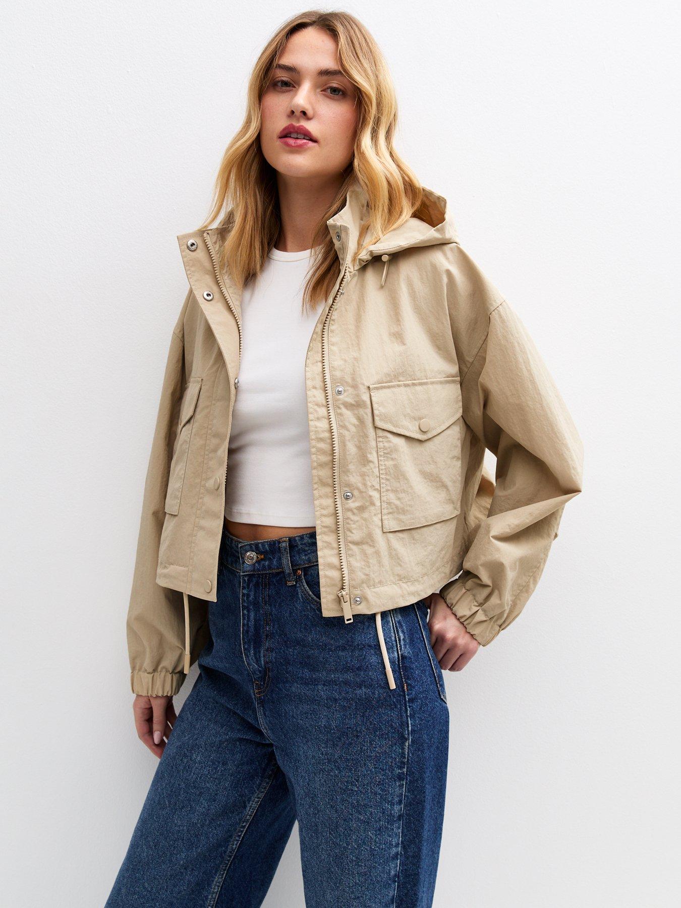 new-look-stone-cropped-hooded-parka-jacket-beige