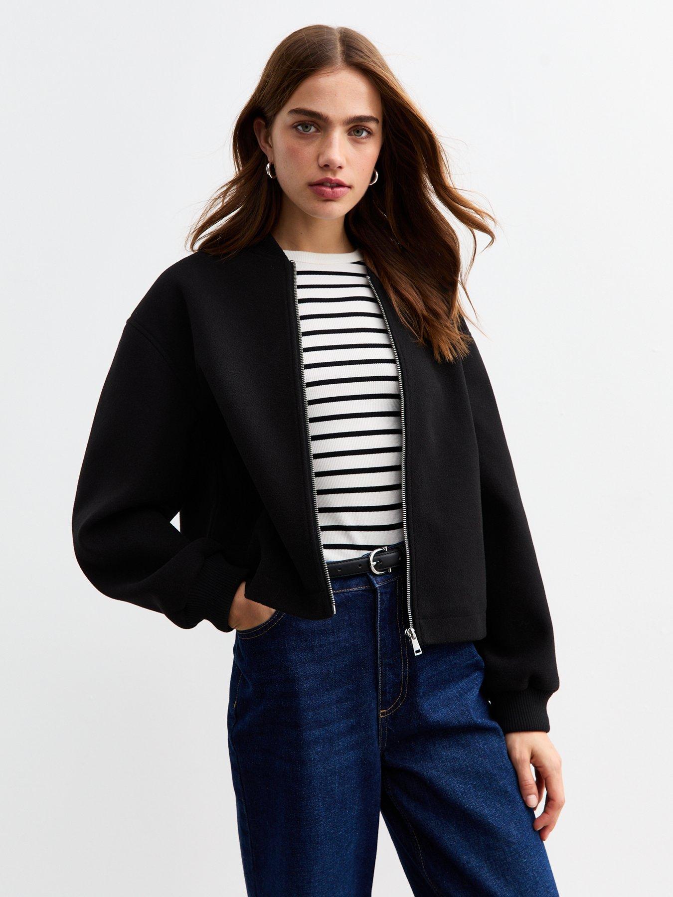 new-look-black-brushed-bomber-jacket