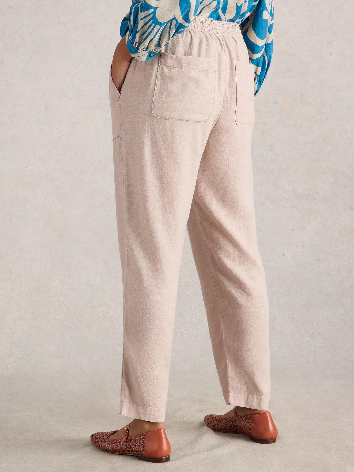 Image 2 of 6 of White Stuff Elle Linen Blend Trouser - Beige