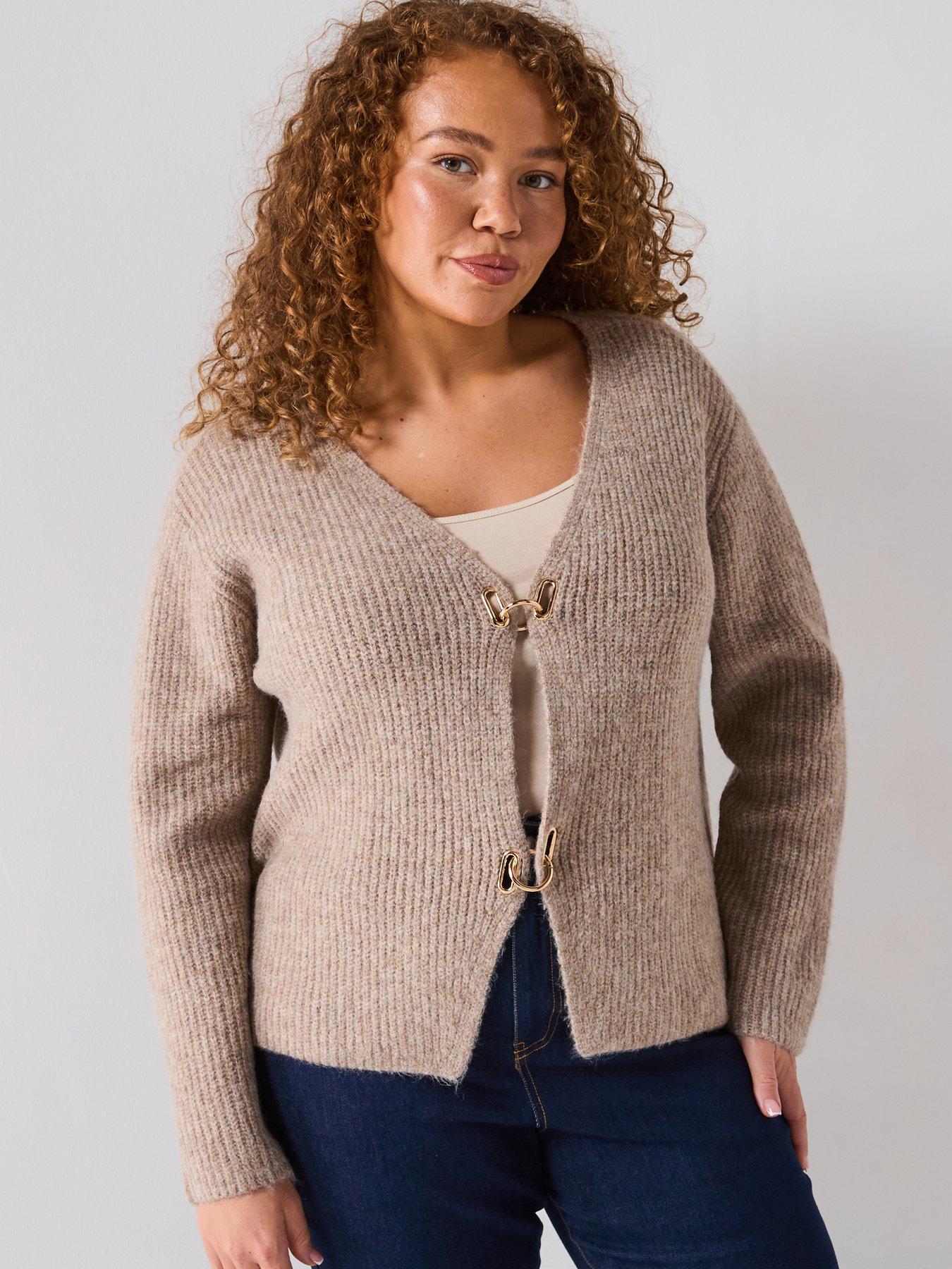 v-by-very-curve-gold-trim-cardigan-beige