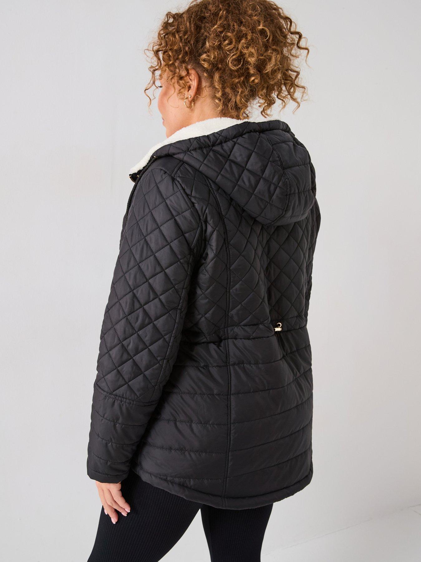 v-by-very-curve-quilted-fleece-lined-coat-blackstillFront