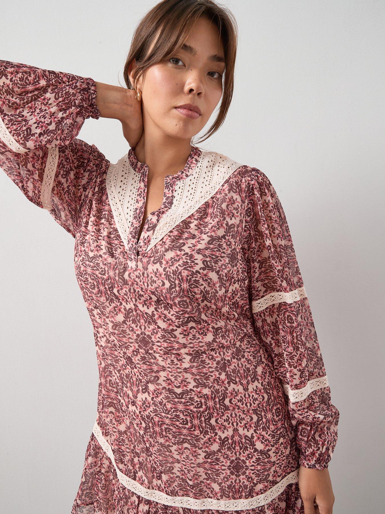 v-by-very-curve-lace-insert-frill-mini-dress-printdetail