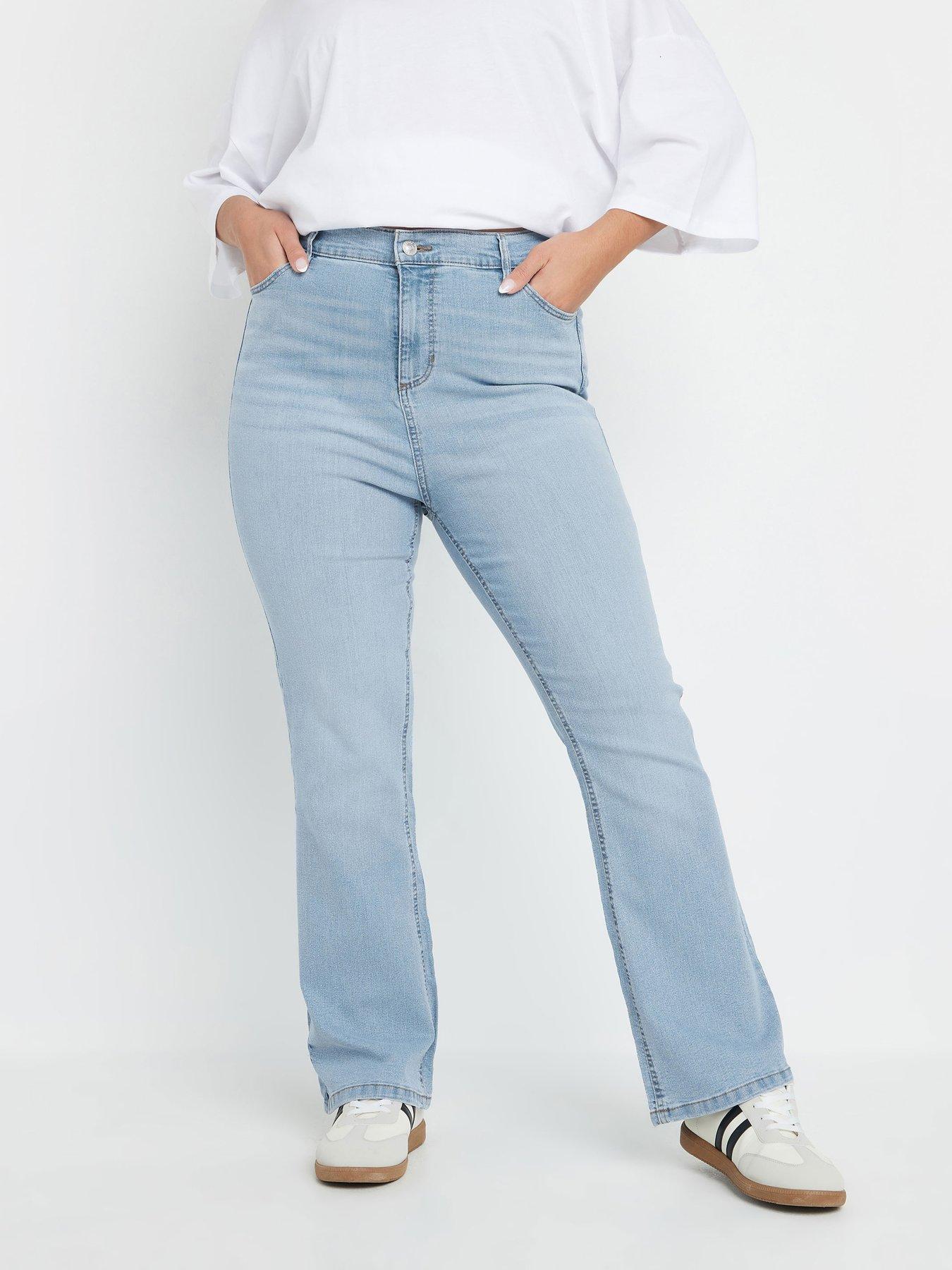 Image 1 of 4 of Yours Curve Isla Bootcut Jean Bleach 30" - Blue