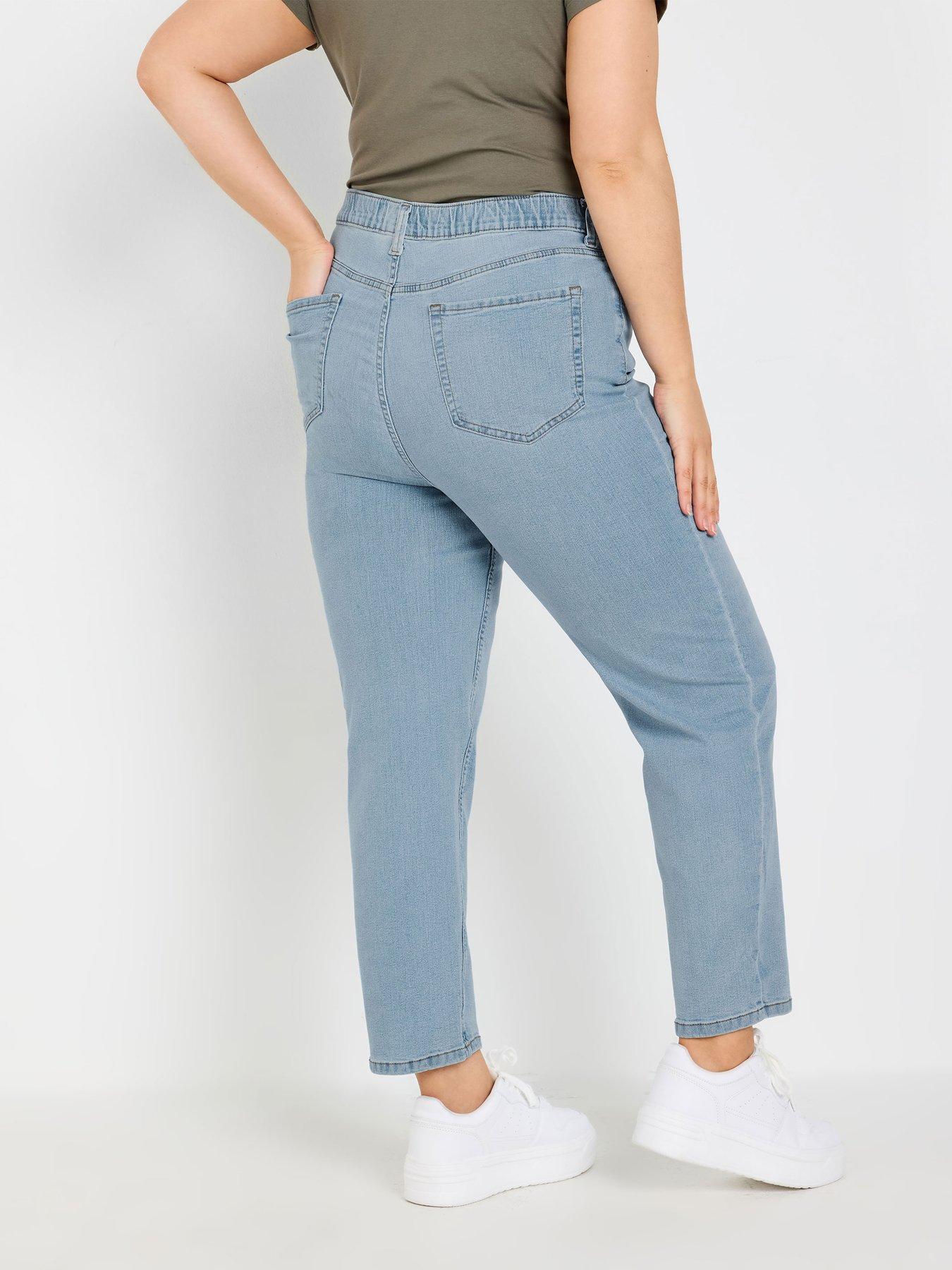 yours-curve-ruby-straight-leg-bleach-28-jeansnbsp--bluestillFront