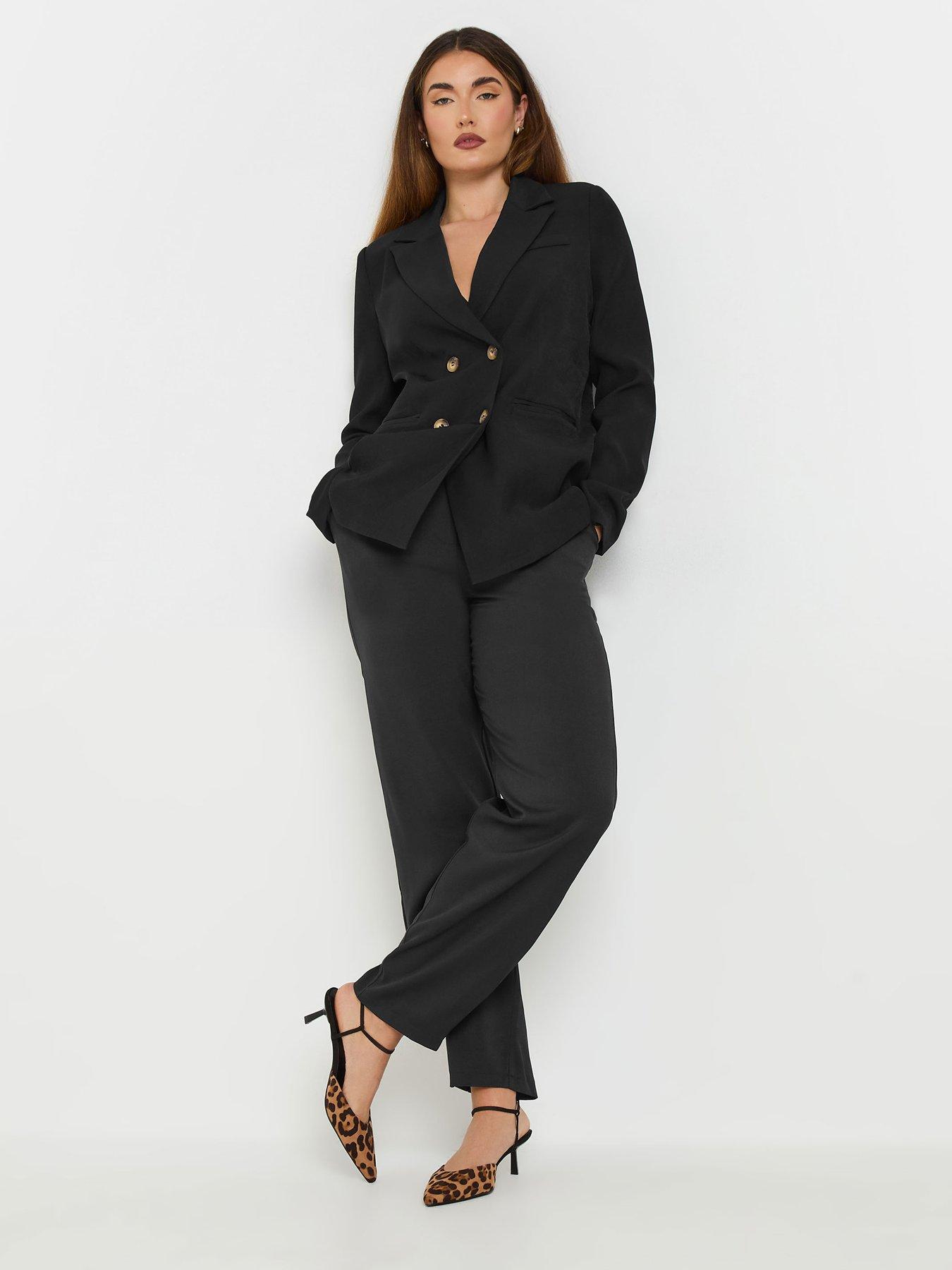 Image 3 of 4 of Long Tall Sally Double Breasted Jacket - Black