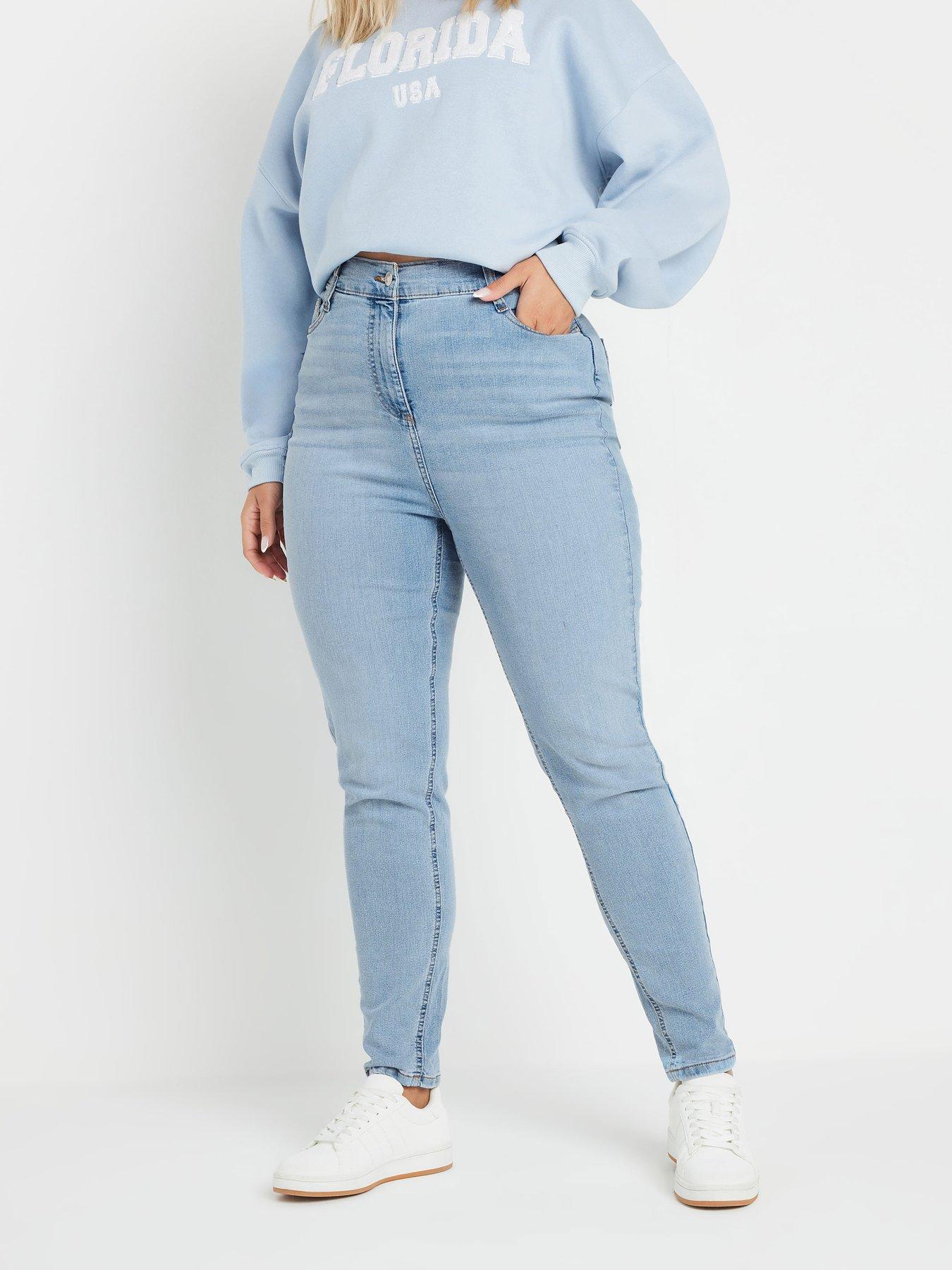 Image 1 of 4 of Yours Curve Ava Bleach Jean - Blue