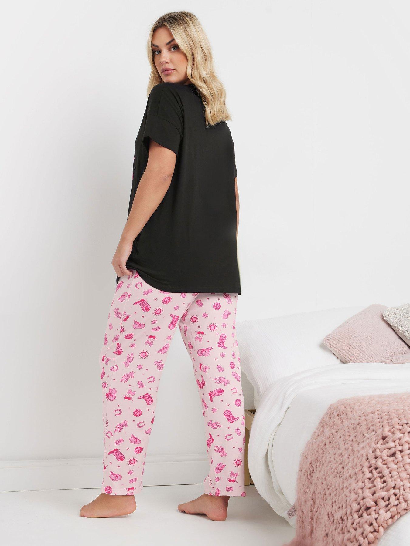yours-curve-cowboy-boot-wide-leg-pj-set-blackstillFront
