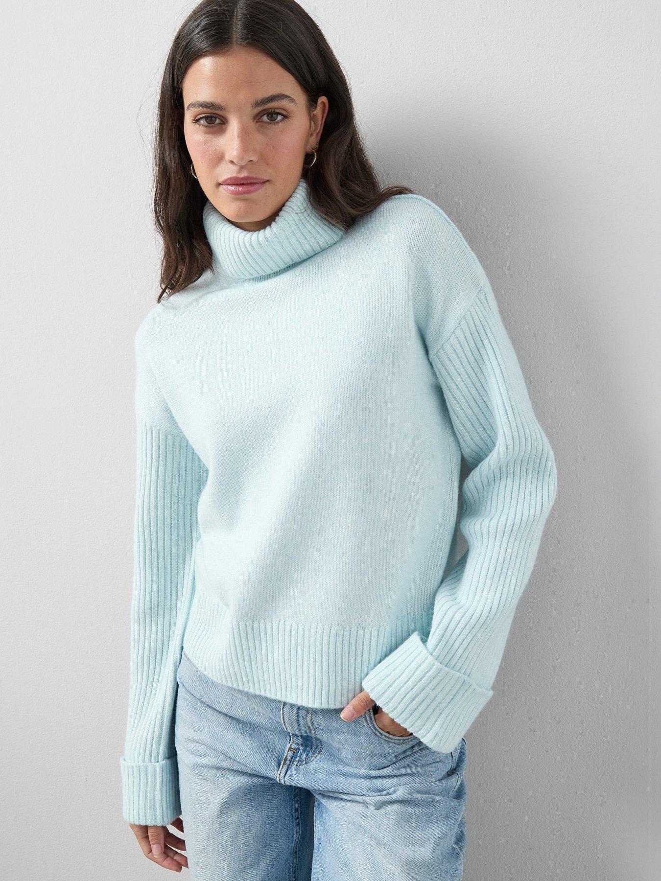 the-very-collection-timeless-yarn-roll-neck-turn-up-cuff-jumper-light-bluefront