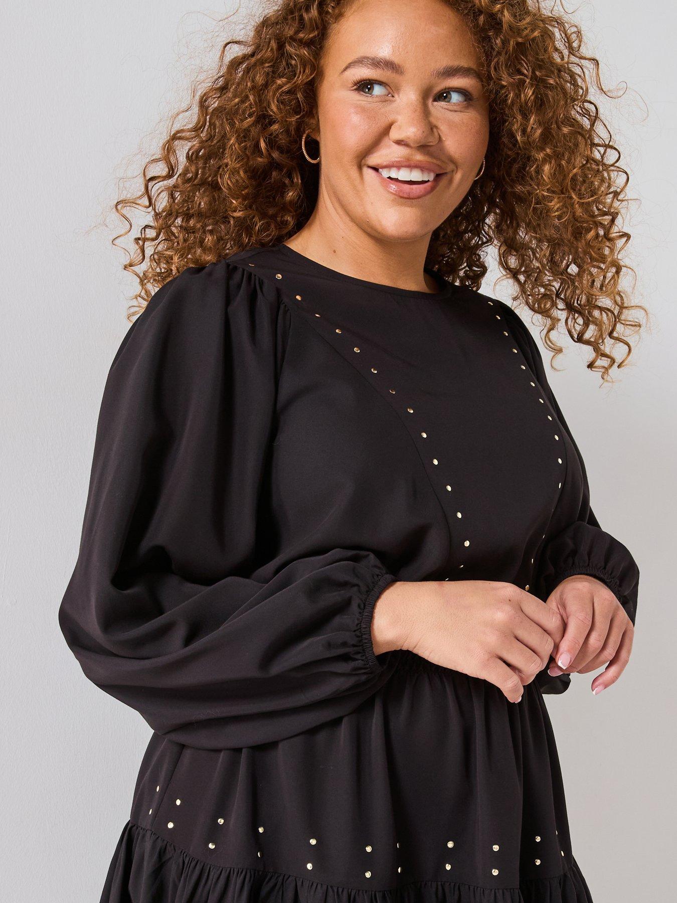 v-by-very-curve-stud-detail-mini-dress-blackoutfit