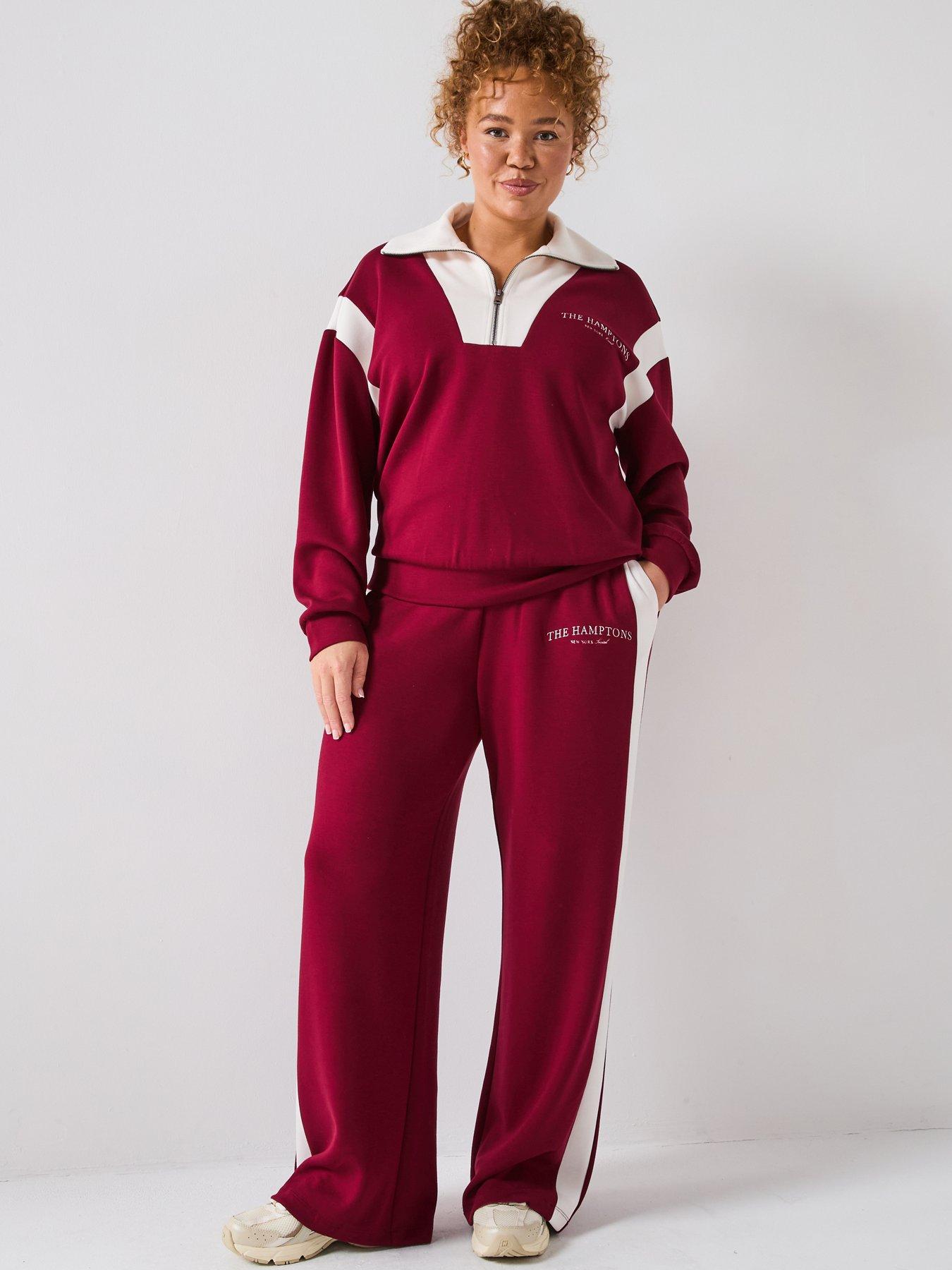 v-by-very-curve-zip-collared-colour-block-sweatshirt-redback