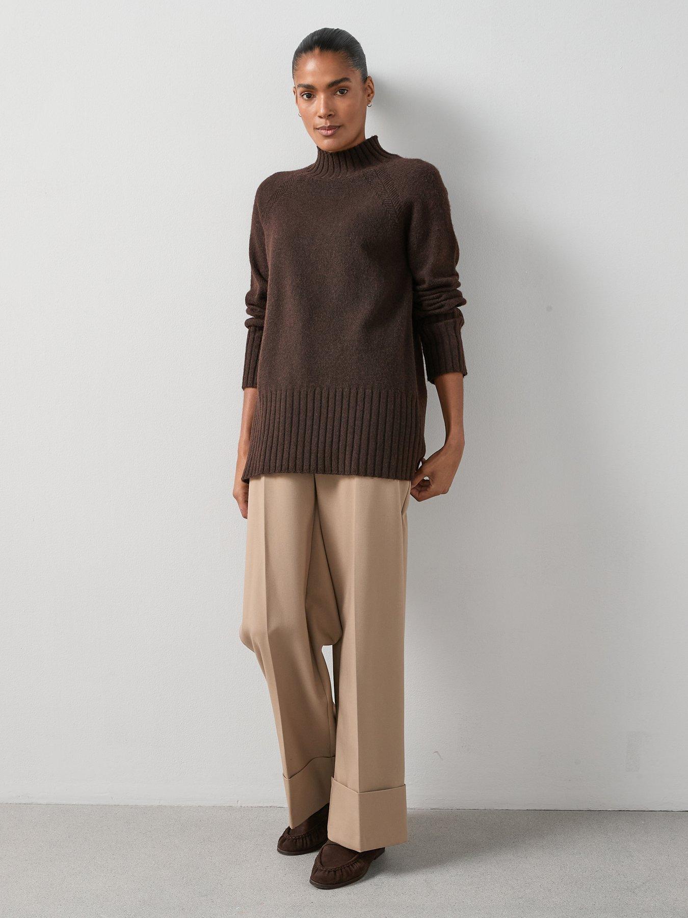 the-very-collection-timeless-yarn-longline-funnel-neck-jumper-brownback