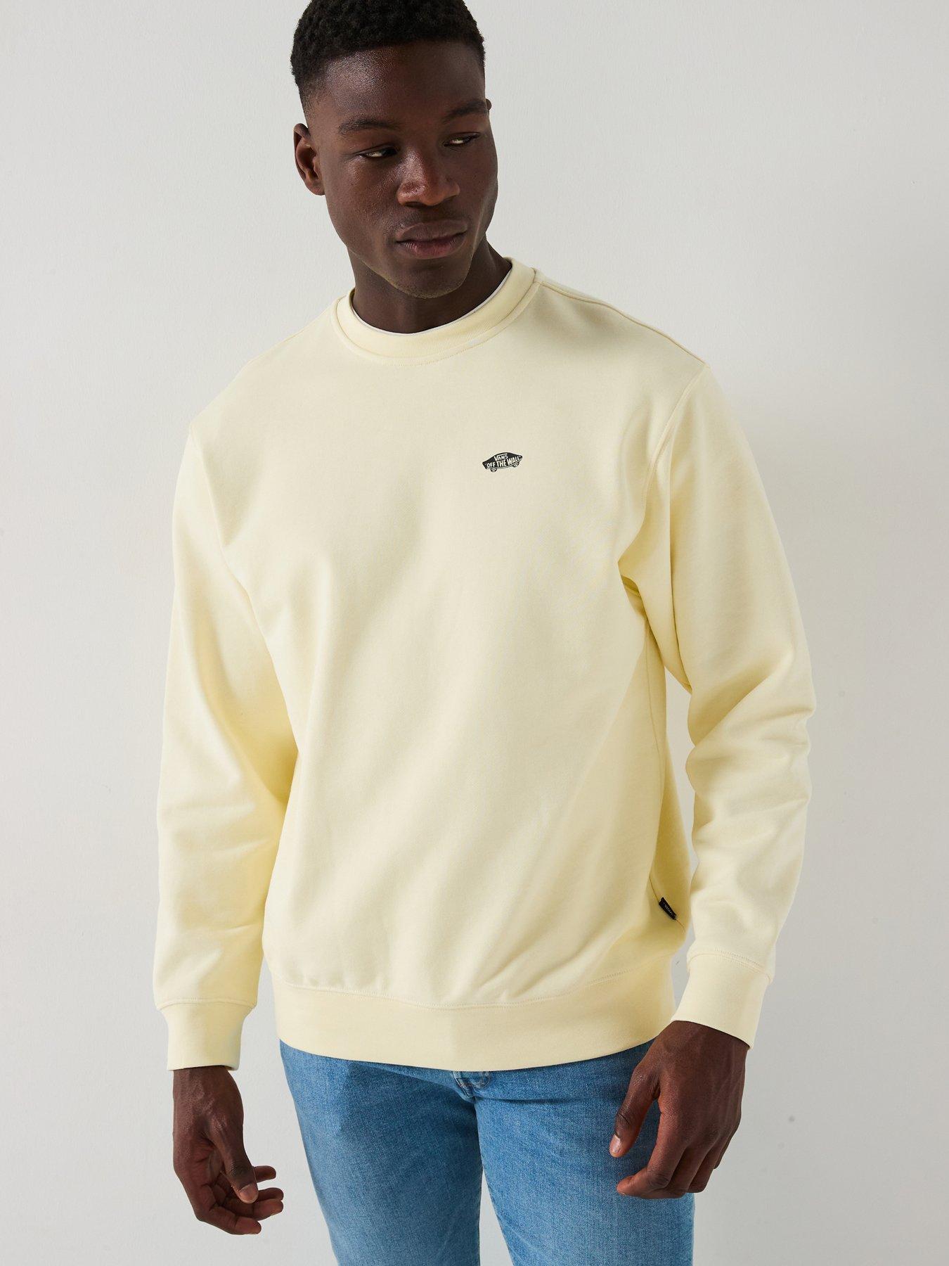 undefined Mens Style 76 Oversized French Terry Crew - Yellow