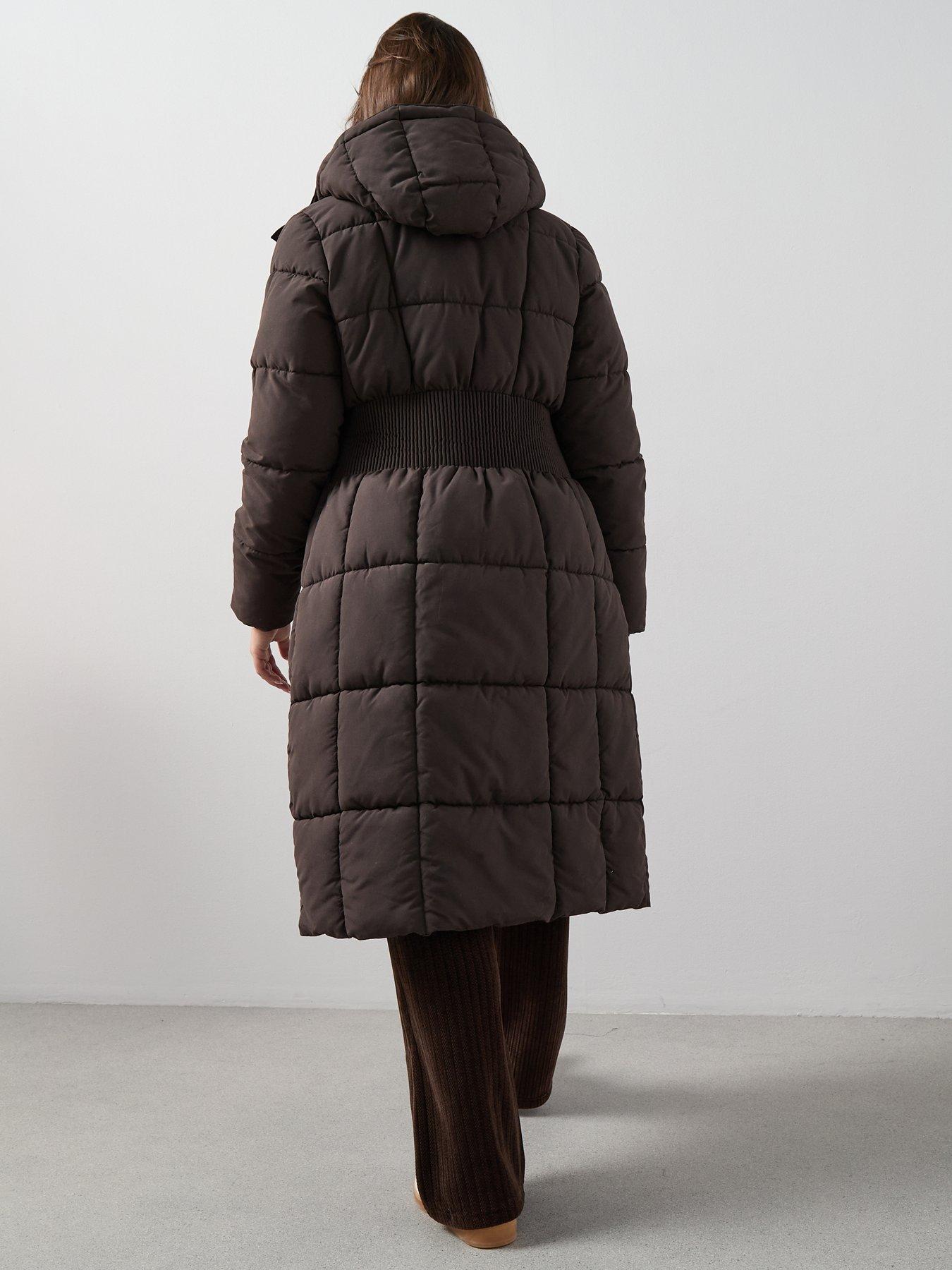 the-very-collection-curve-rib-detail-puffer-coat-dark-brownstillFront
