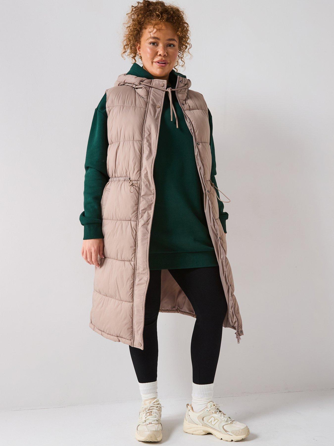 v-by-very-curve-padded-cinched-waist-gilet-light-brown