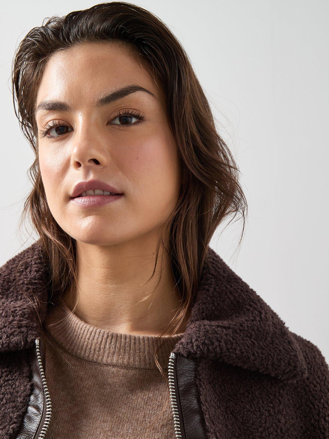 the-very-collection-curve-faux-fur-aviator-jacket-dark-brownoutfit