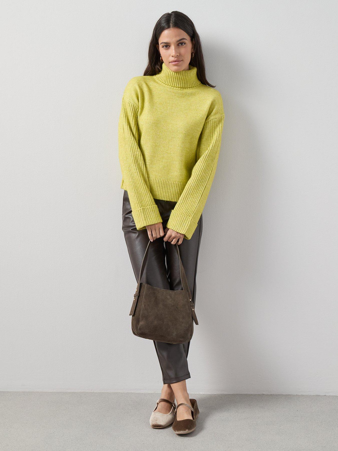 the-very-collection-timeless-yarn-roll-neck-turn-up-cuff-jumper-chartreuseback