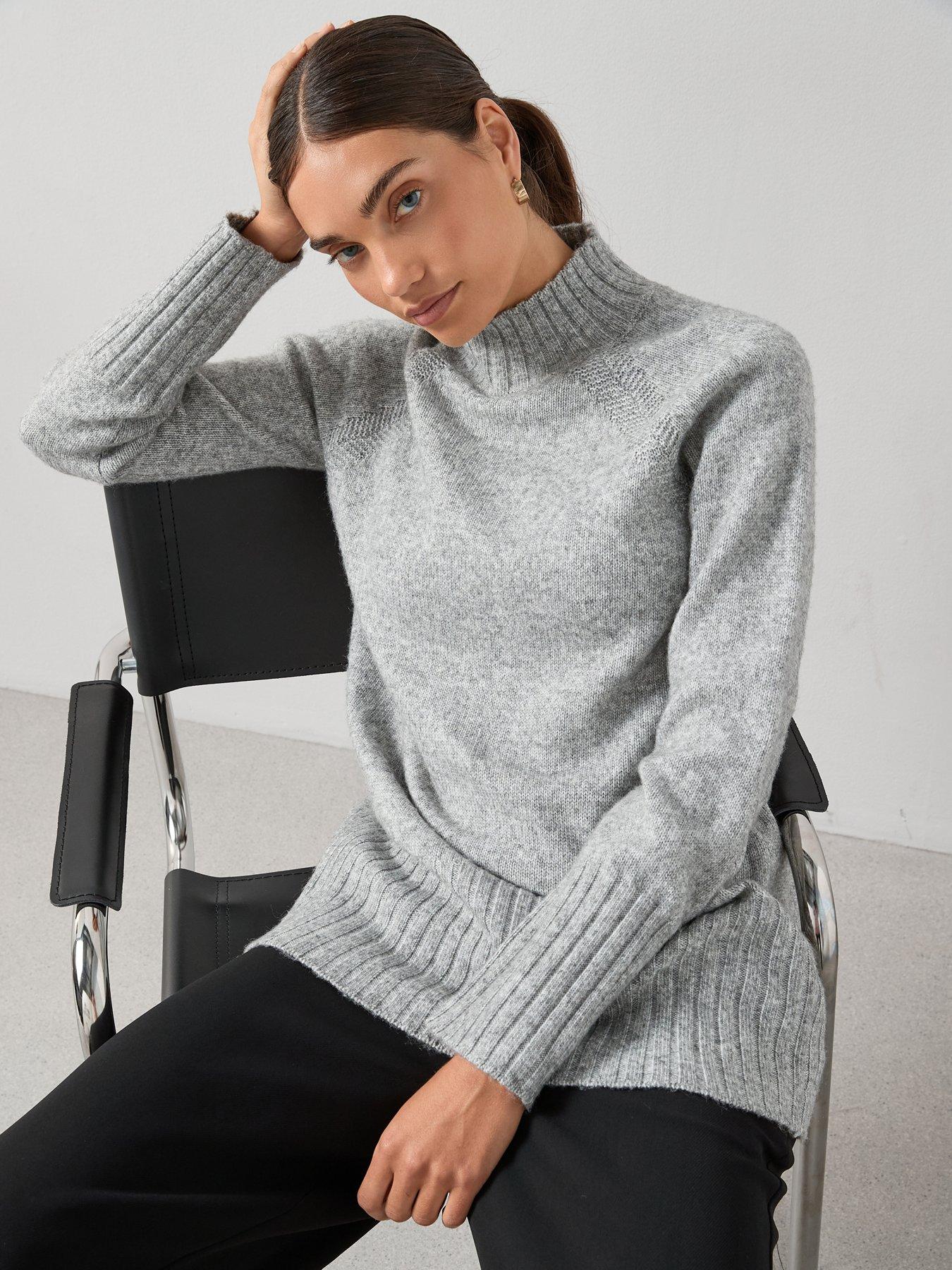 the-very-collection-timeless-yarn-longline-funnel-neck-jumper-grey
