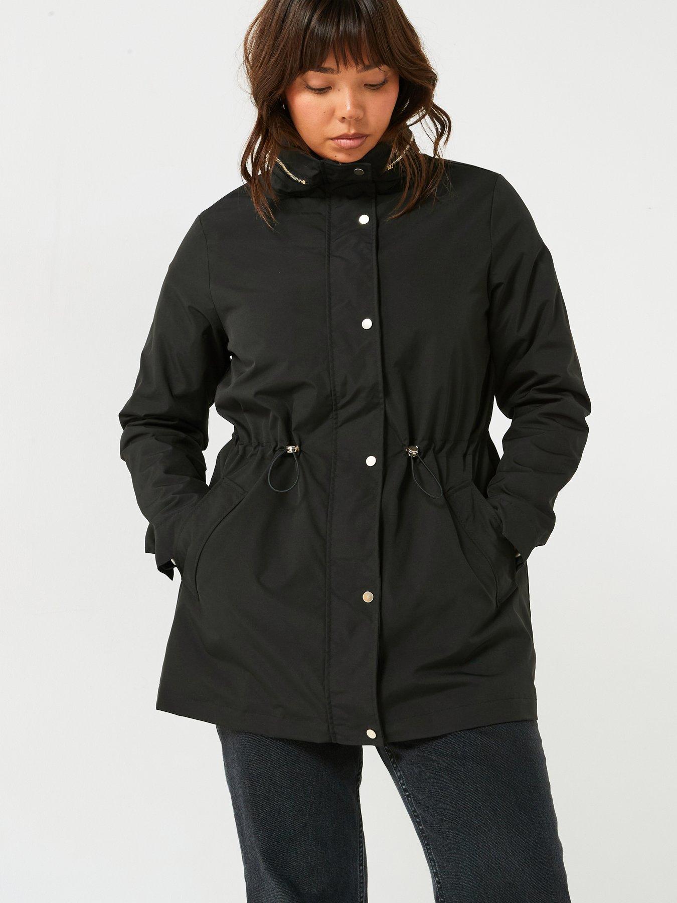the-very-collection-curve-water-resistant-hooded-rain-coat-black