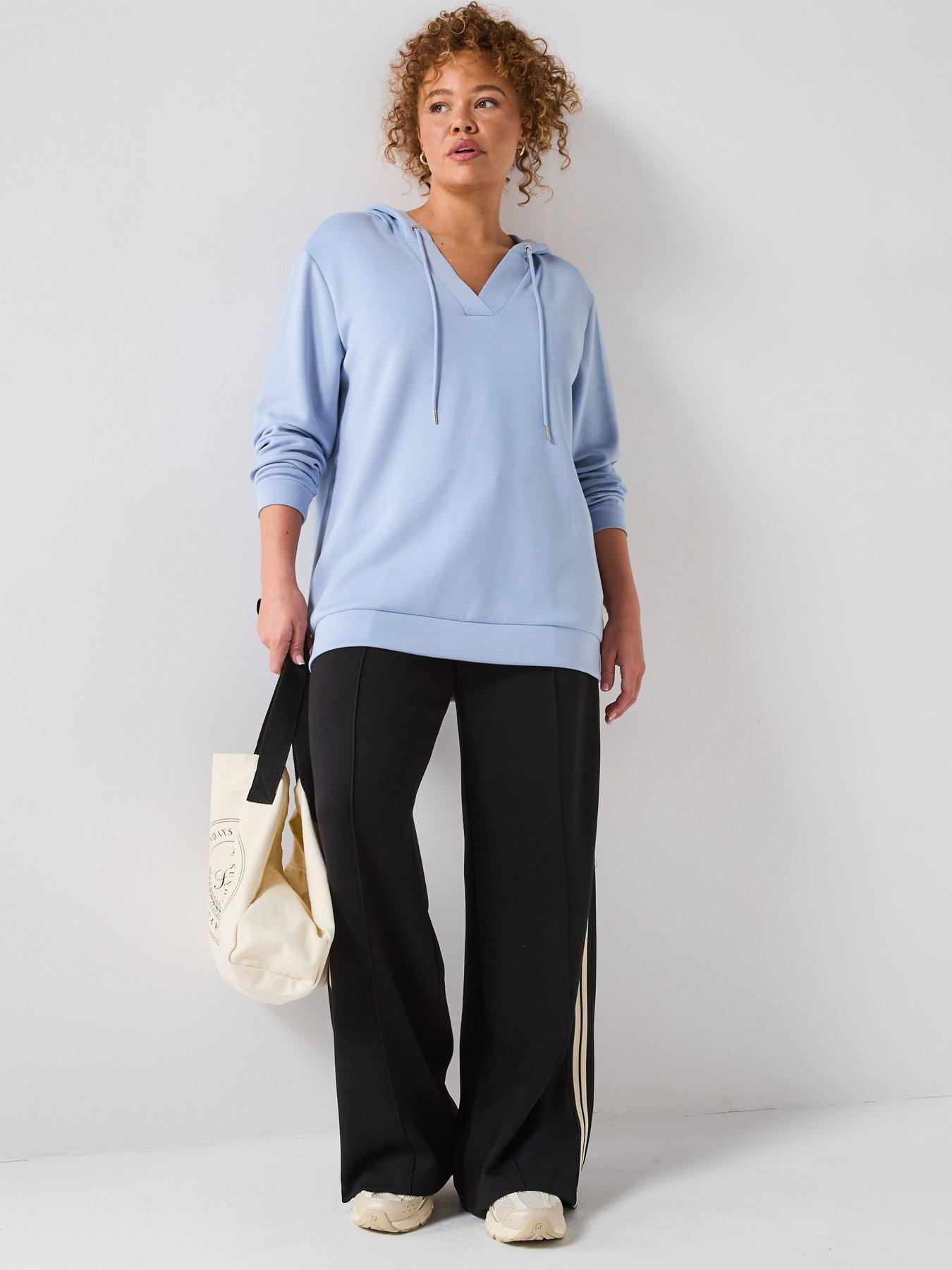 Image 6 of 6 of V by Very Curve Soft Touch Neck Hoodie - Blue