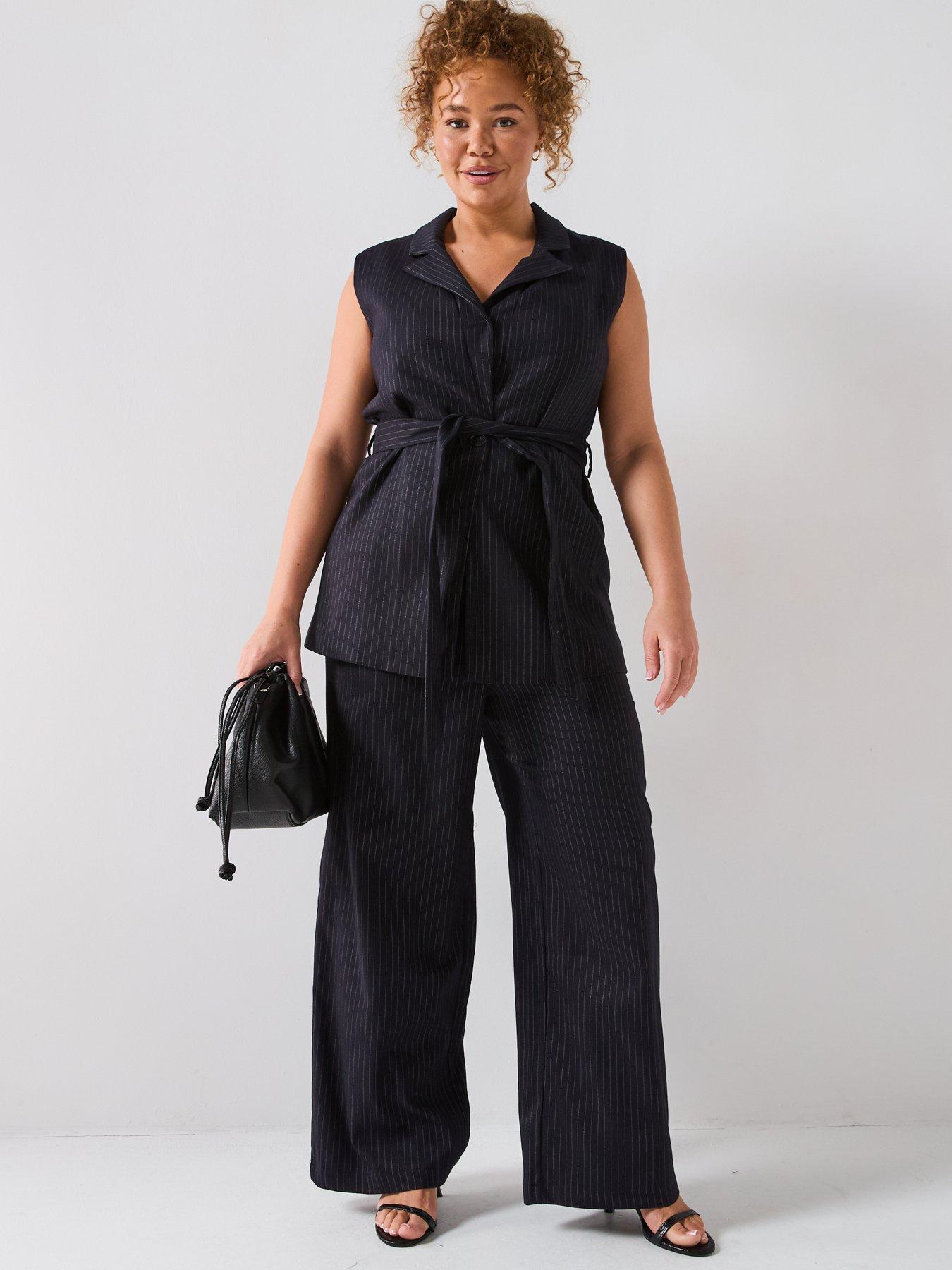v-by-very-curve-pinstripe-belted-longline-waistcoat-navyback