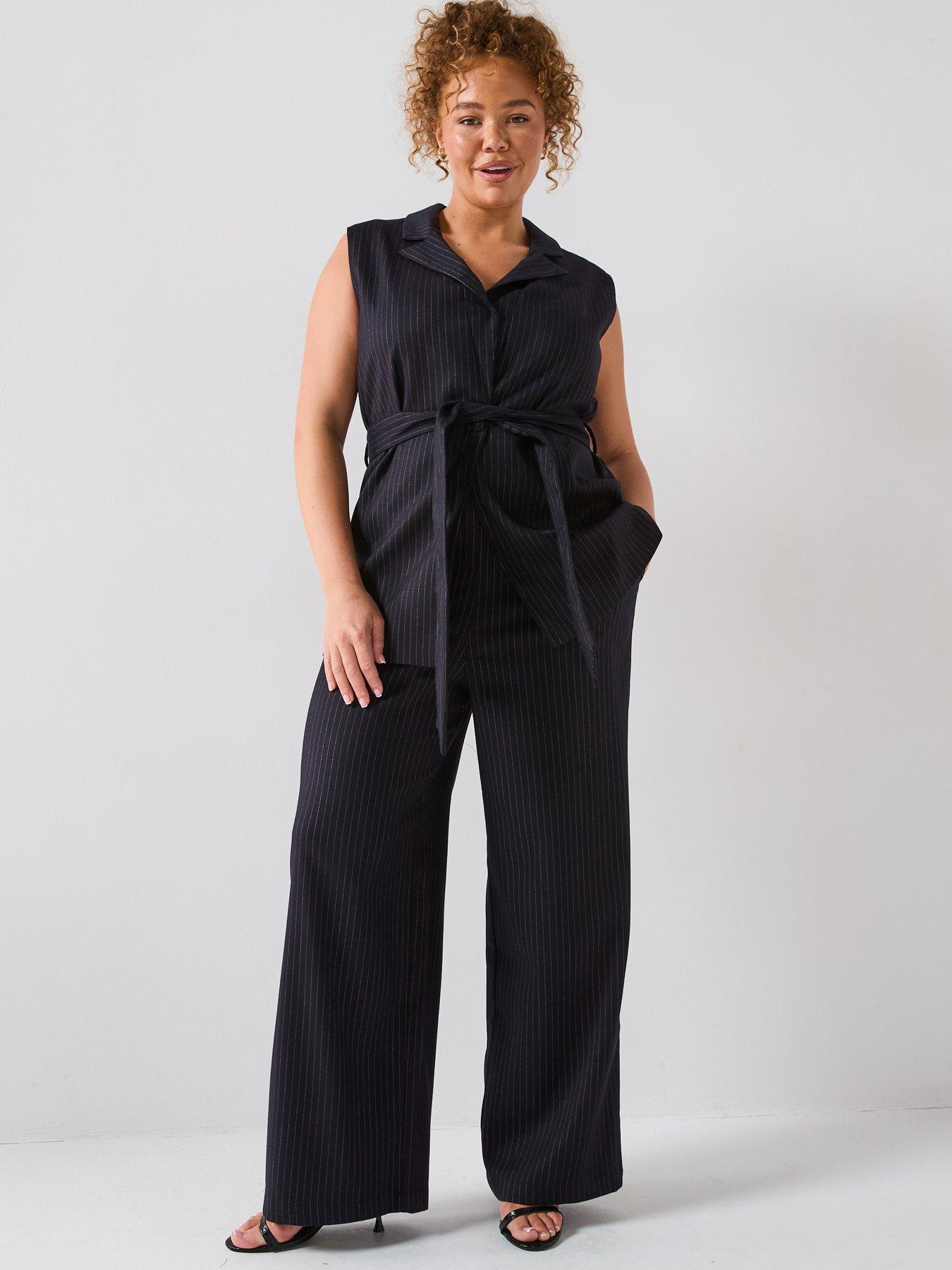 v-by-very-curve-pinstripe-belted-longline-waistcoat-navydetail