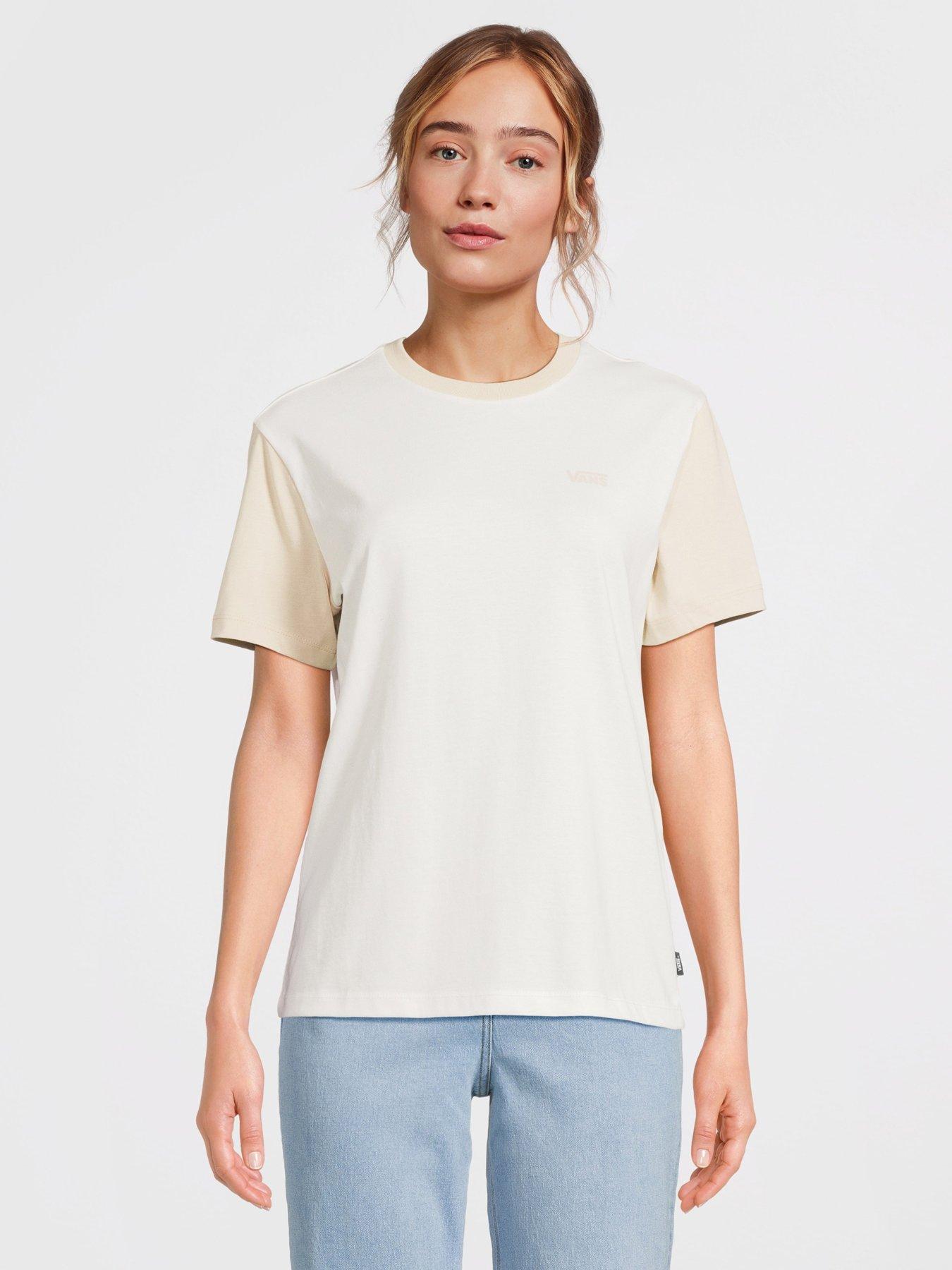 Image 1 of 5 of Vans Women's Colorblock Bff Tee - Cream