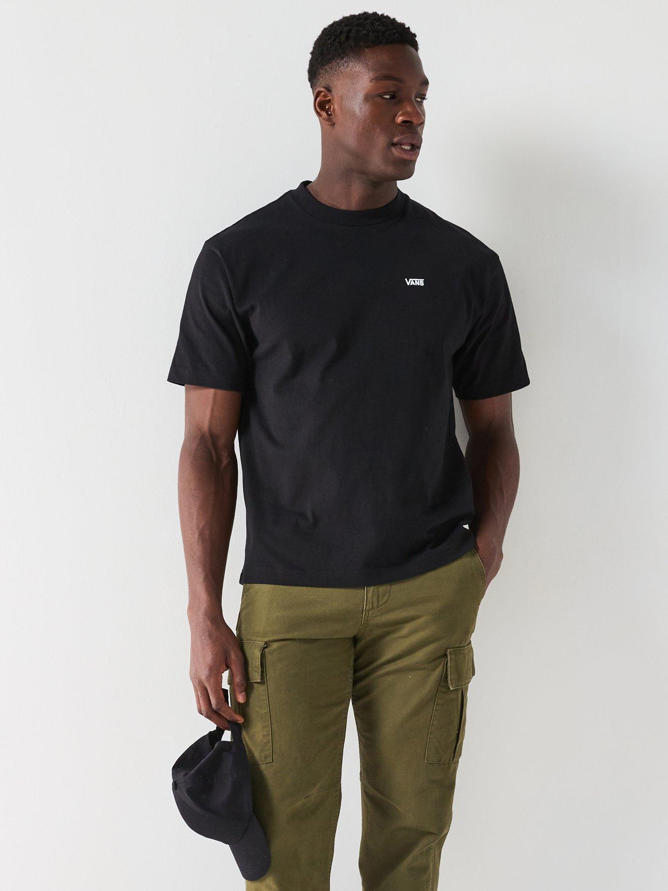Image 1 of 5 of Vans Mens Left Chest Logo Oversized T-shirt - Black