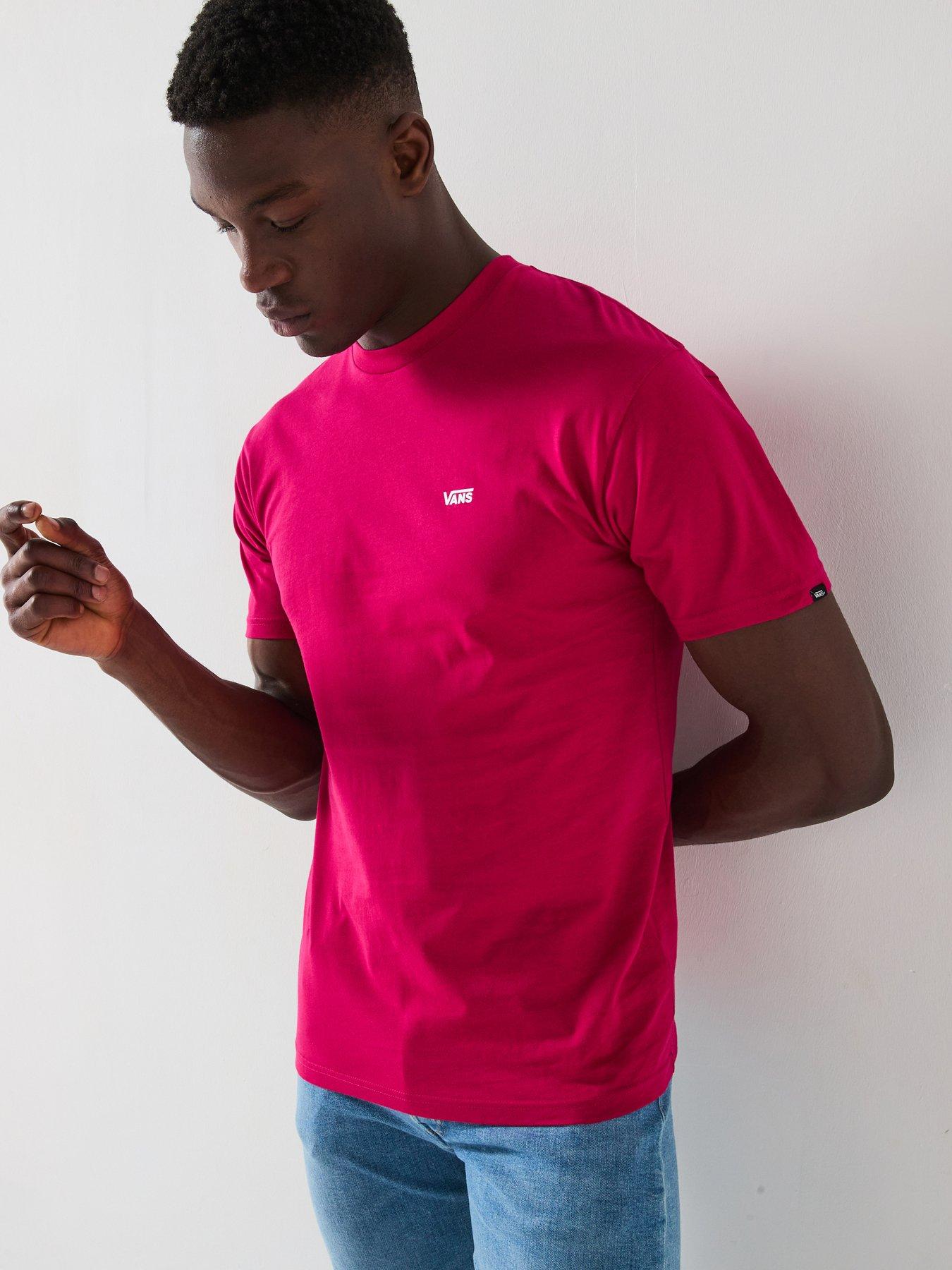 Image of Vans Mens Left Chest Logo T-shirt - Red