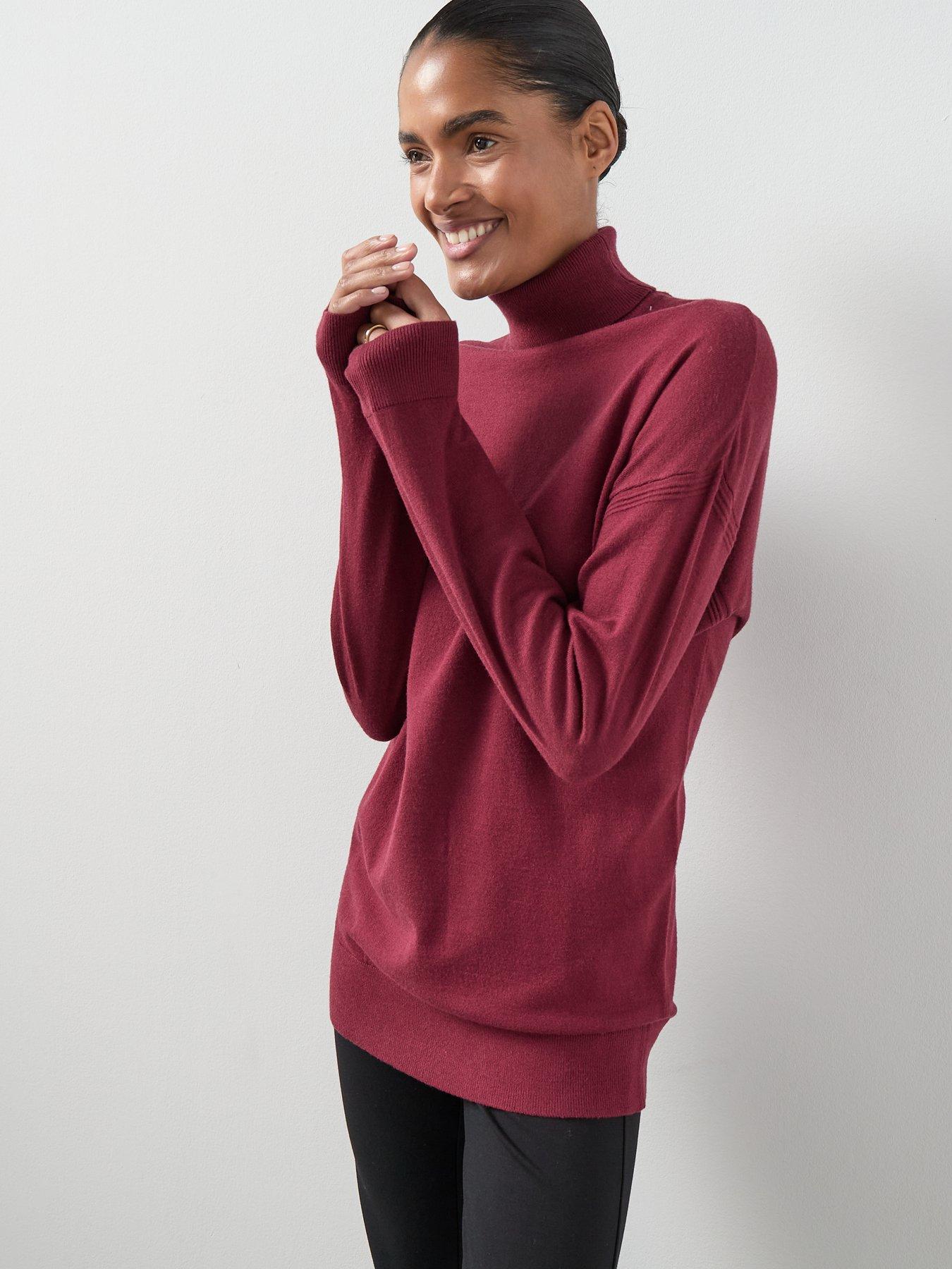the-very-collection-classic-comfort-longline-roll-neck-jumper-burgundydetail