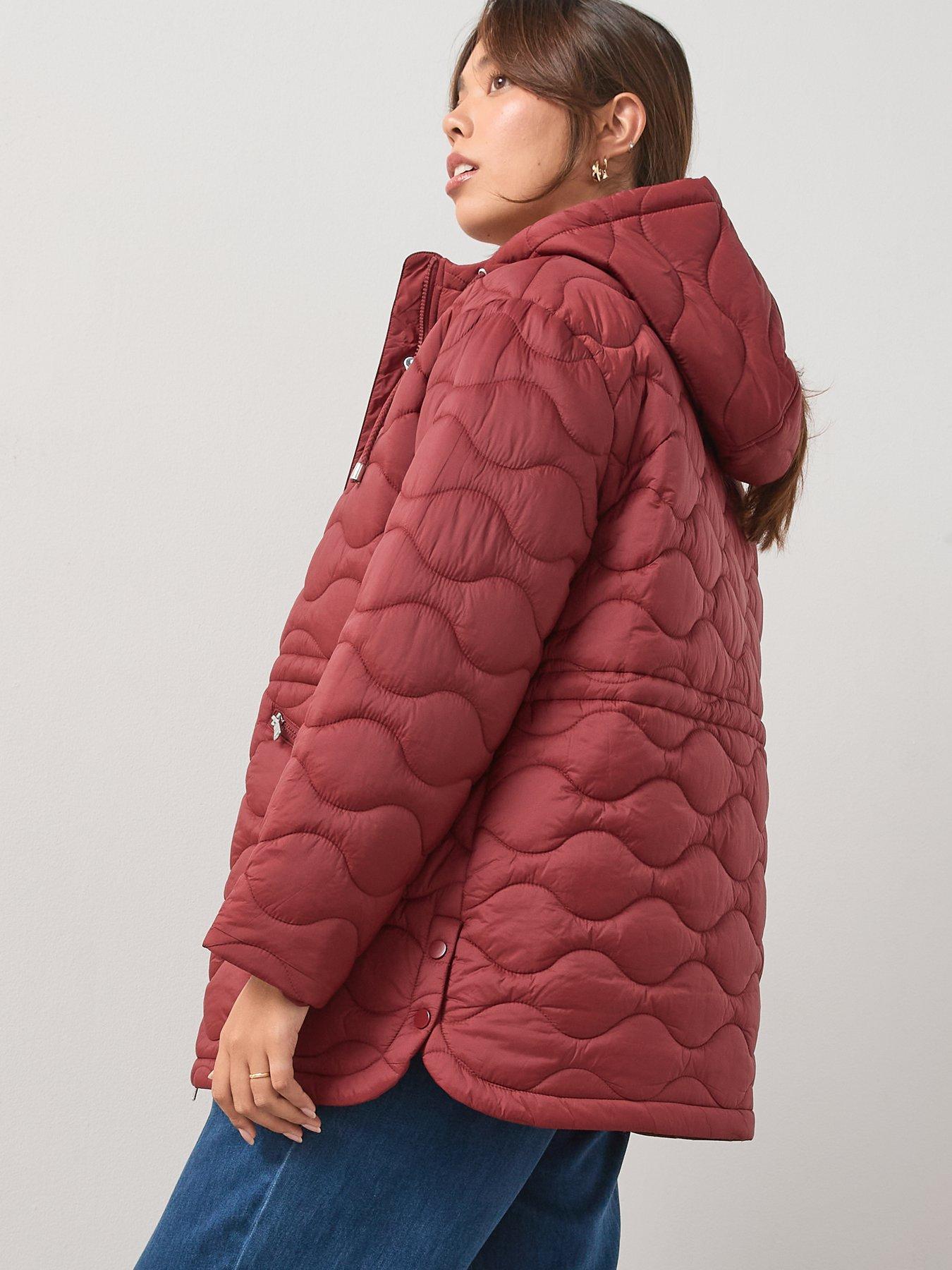 v-by-very-curve-quilted-cinched-waist-coat-redstillFront