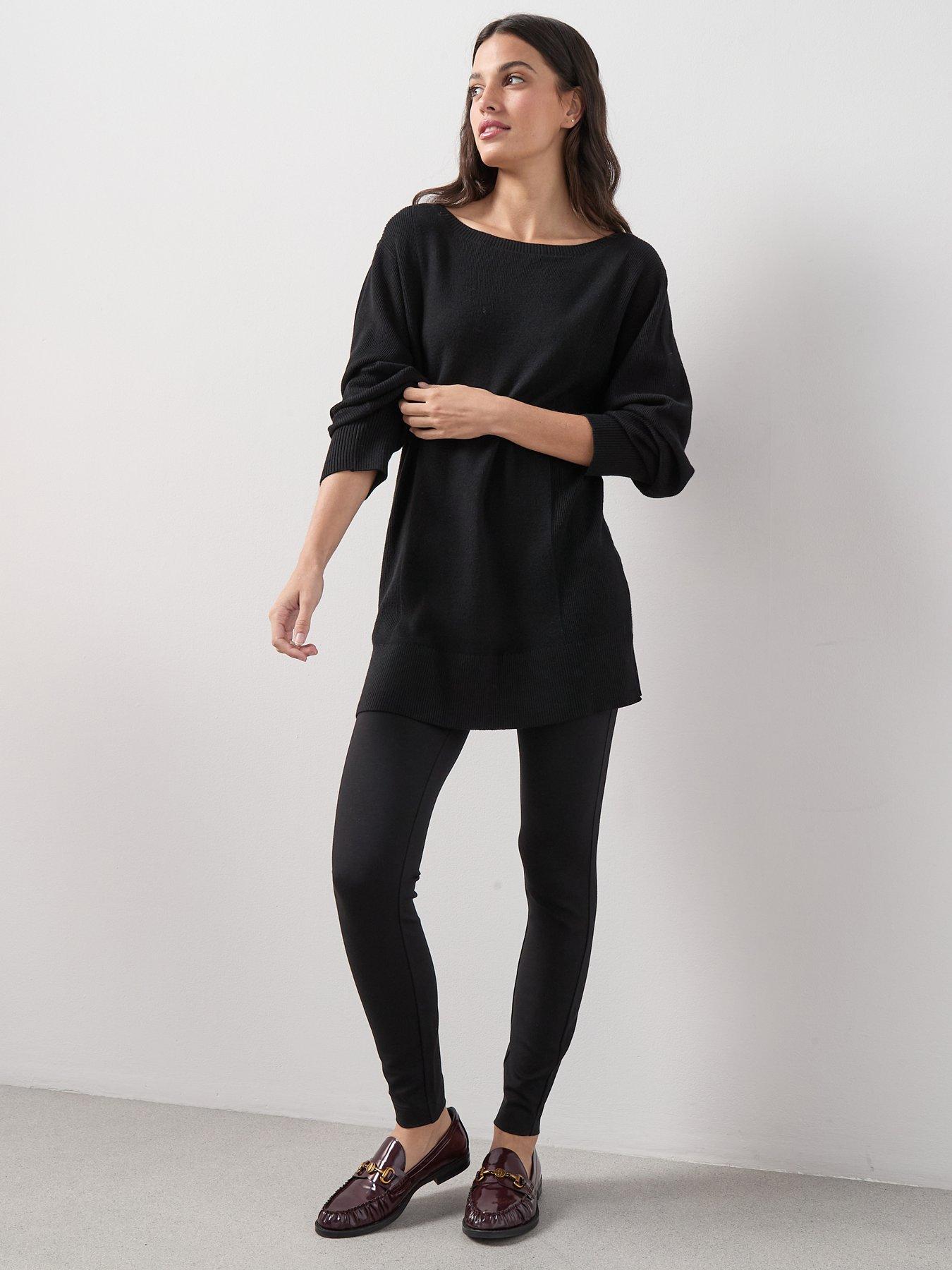 the-very-collection-classic-comfort-slash-neck-wide-sleeve-longline-jumper-black