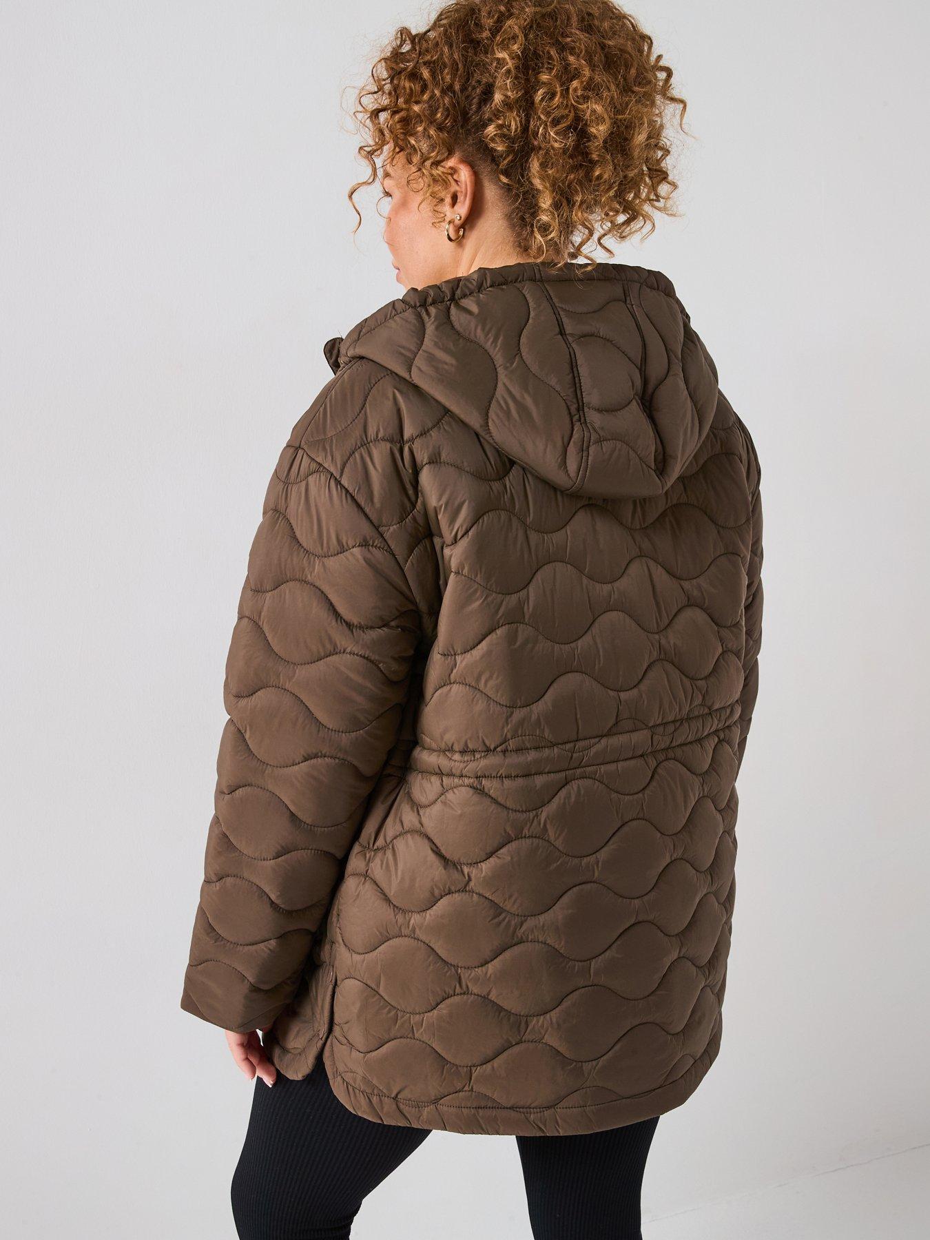 v-by-very-curve-quilted-cinched-waist-jacket-khakistillFront