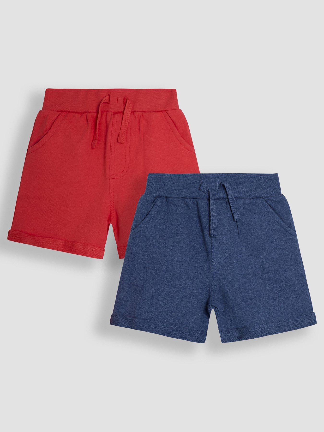 Image of JoJo Maman Bebe Boys 2-pack Jogger Shorts - Blue