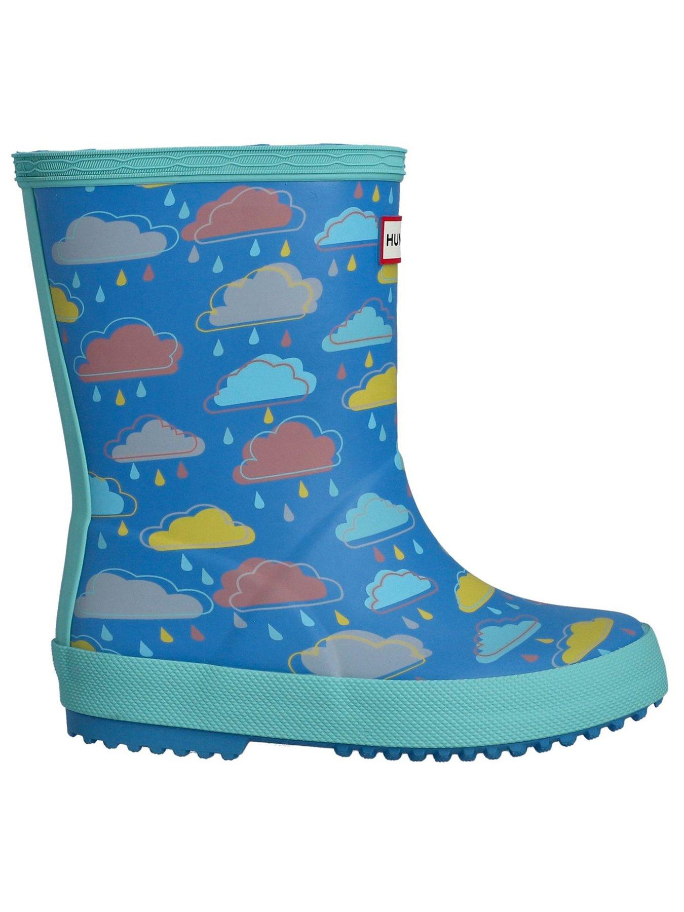 Image of Hunter Kids First Rain Cloud Print Boot