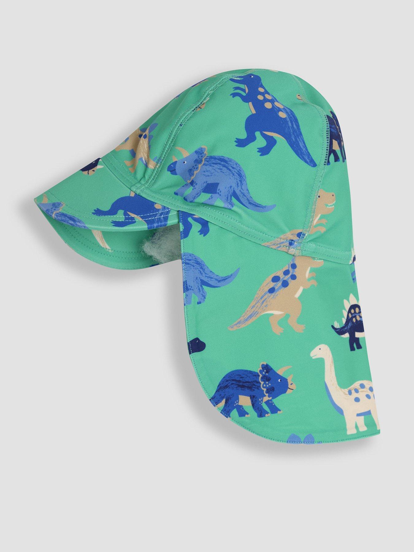 Image of JoJo Maman Bebe Boys Dinosaur Sun Protection Hat - Blue