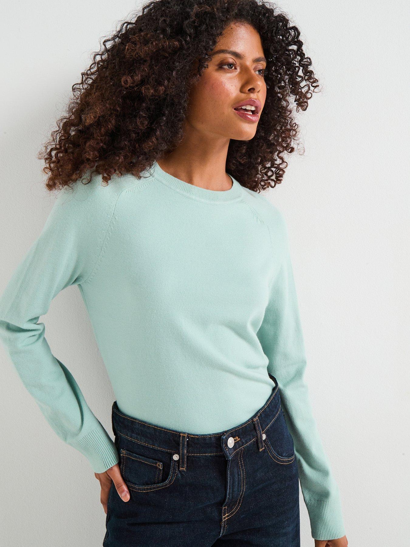V by Very Classic Comfort Relaxed Crew Neck Jumper - Blue