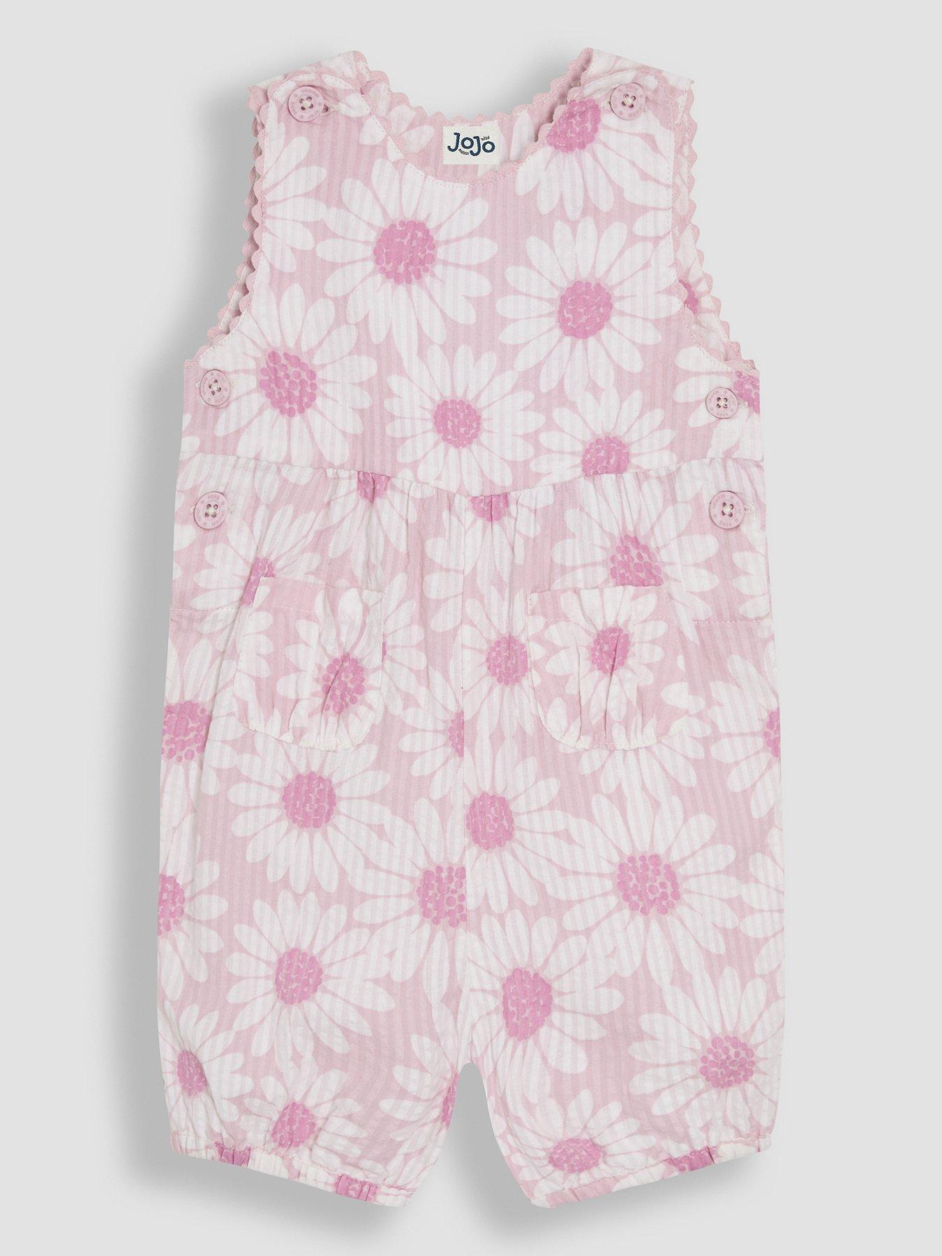 undefined Girls Daisy Dungarees - Pink