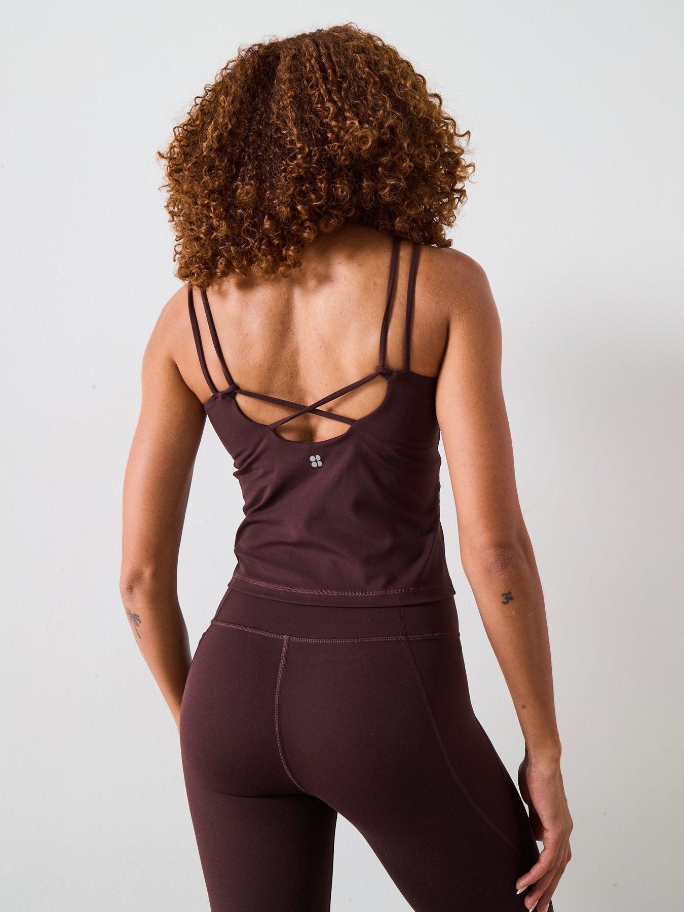 Image 2 of 6 of Sweaty Betty Womens Training Ultimate Studio Strappy Tank - Brown