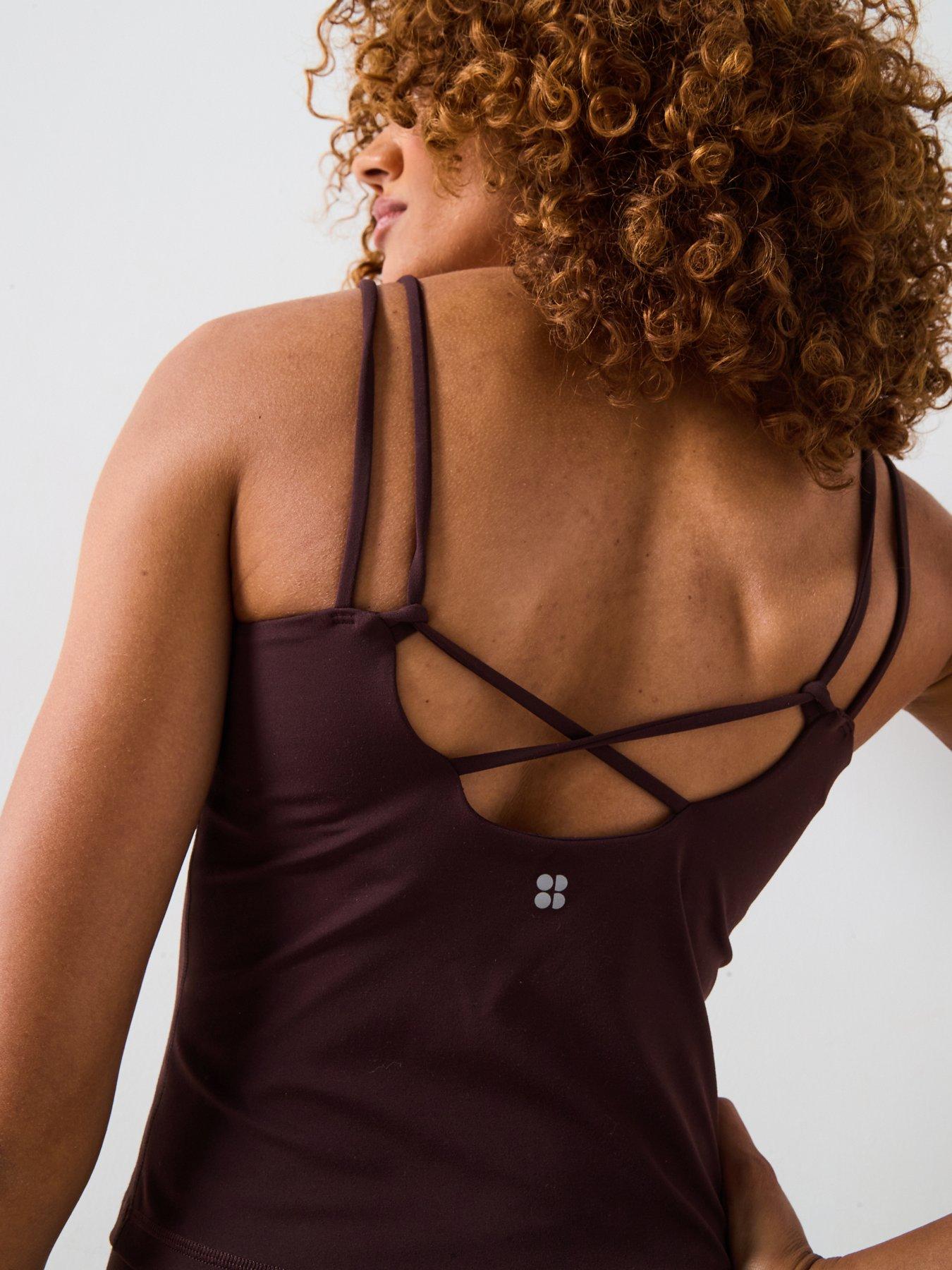 Image 5 of 6 of Sweaty Betty Womens Training Ultimate Studio Strappy Tank - Brown