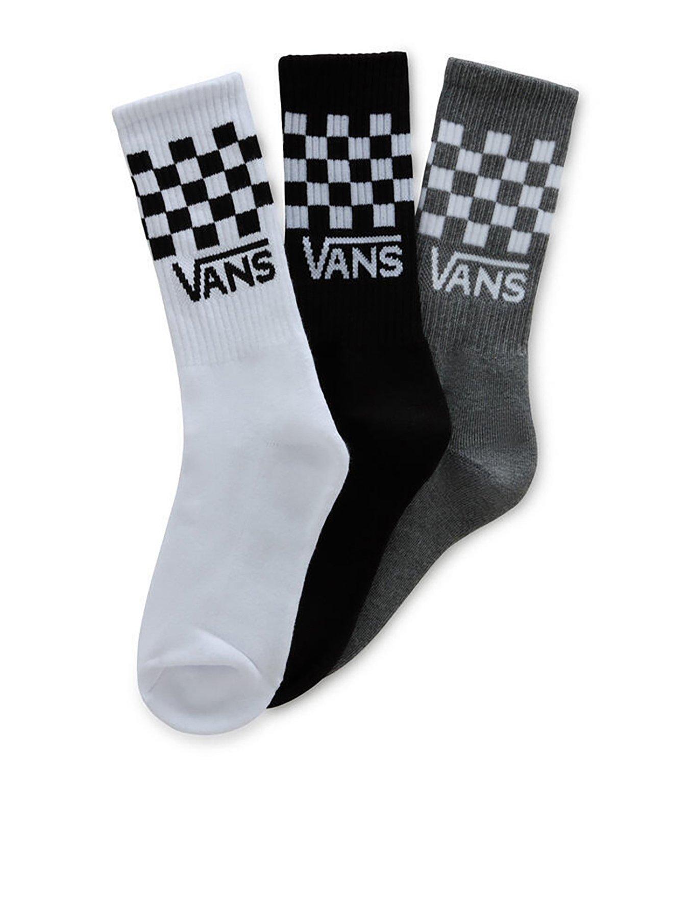undefined Kid's Drop V Classic Check Crew Socks - Black